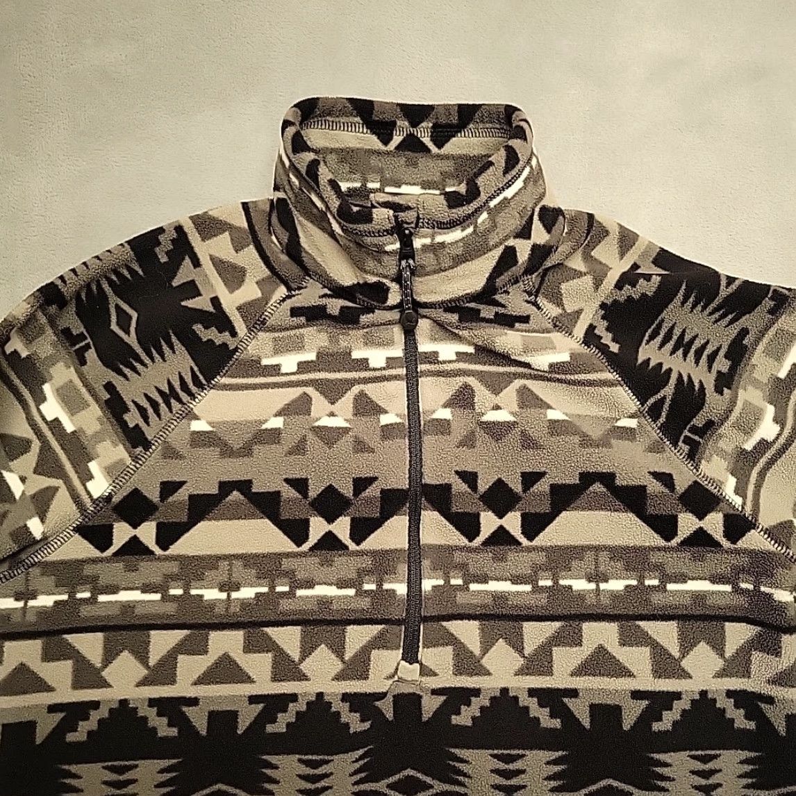 Eddie Bauer VINTAGE Eddie Bauer Sweater Womens Small Gray Aztec Geometric 1/4 Zip Fleece Outdoors Size S / US 4 / IT 40 - 2 Thumbnail