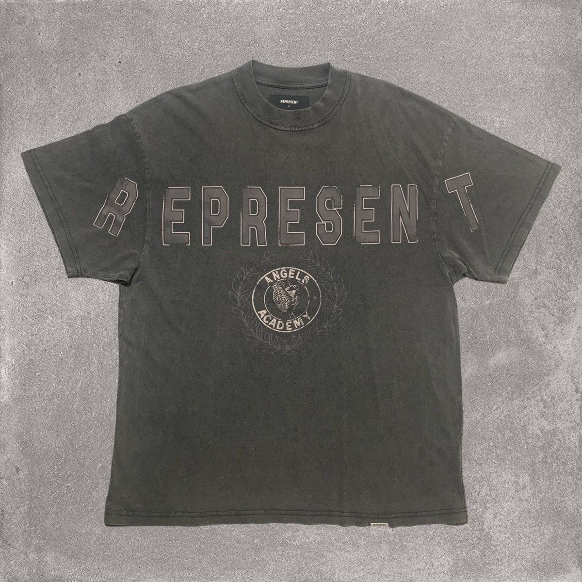 image of Represent Clo Represent Small Angels Academy Vintage Grey Tee, Men's