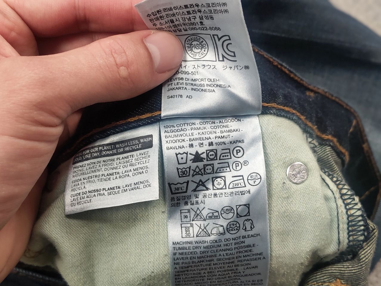 Levi's Levis 511 Faded Denim dark wash Slim Fit jeans Vintage Style Size US 32 / EU 48 - 9 Thumbnail