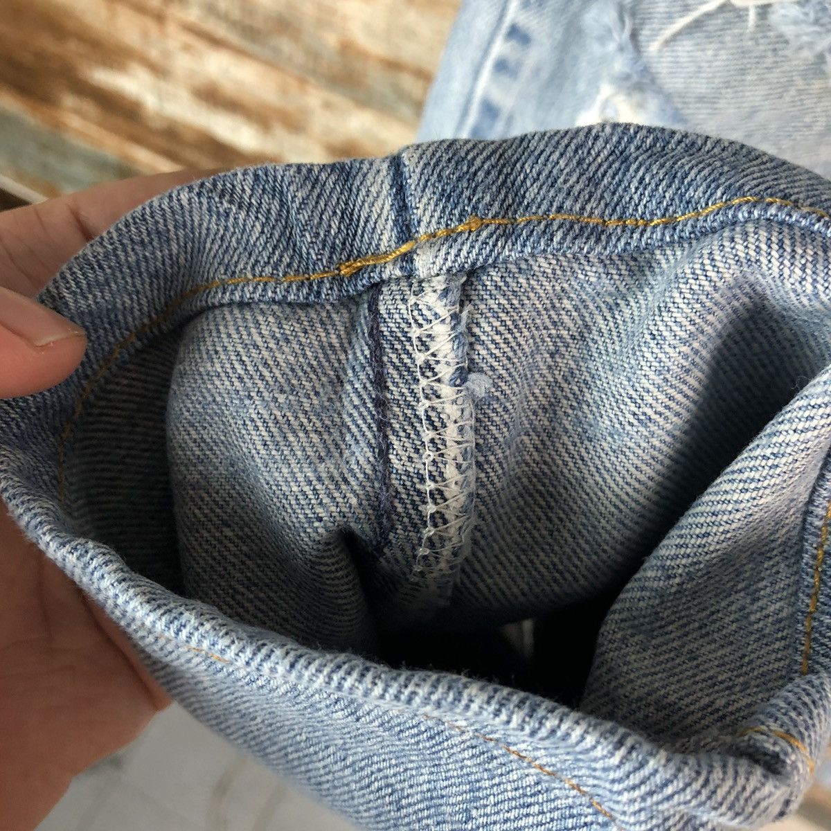 Levi's DL Levis 560 Blue Distressed Denim Pants #C142 Size US 30 / EU 46 - 11 Thumbnail