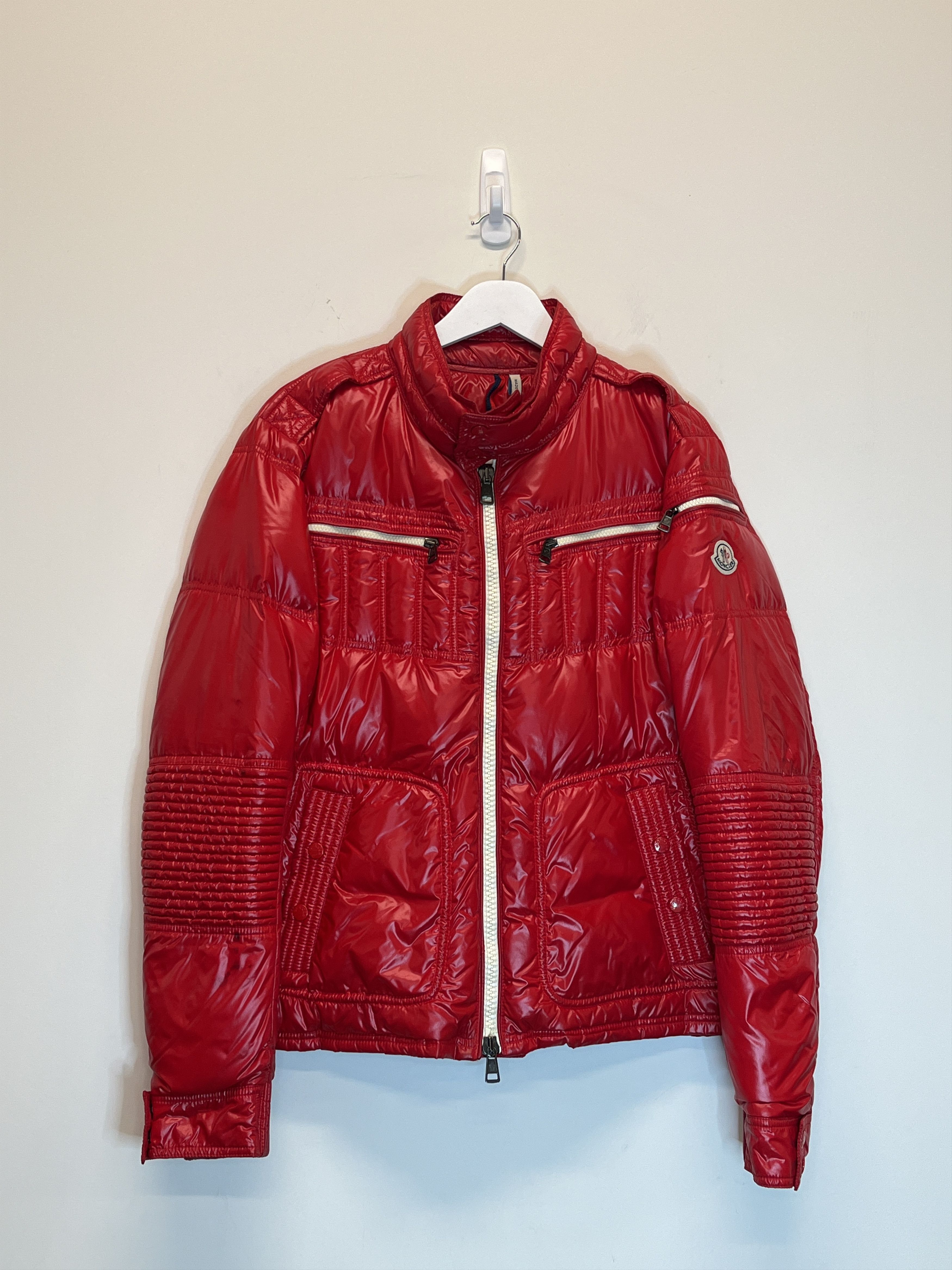 Moncler Berriat Puffy Down Motorcycle Jacket Size US XXL / EU 58 / 5 - 1 Thumbnail