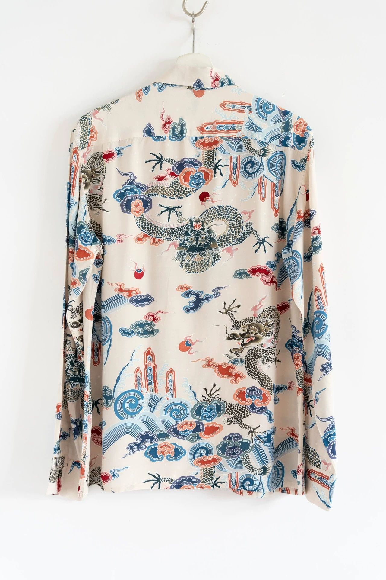 Yohji Yamamoto Yohji Yamamoto 00s Y's Dragon Rayon Cuban Shirt Size US L / EU 52-54 / 3 - 2 Thumbnail