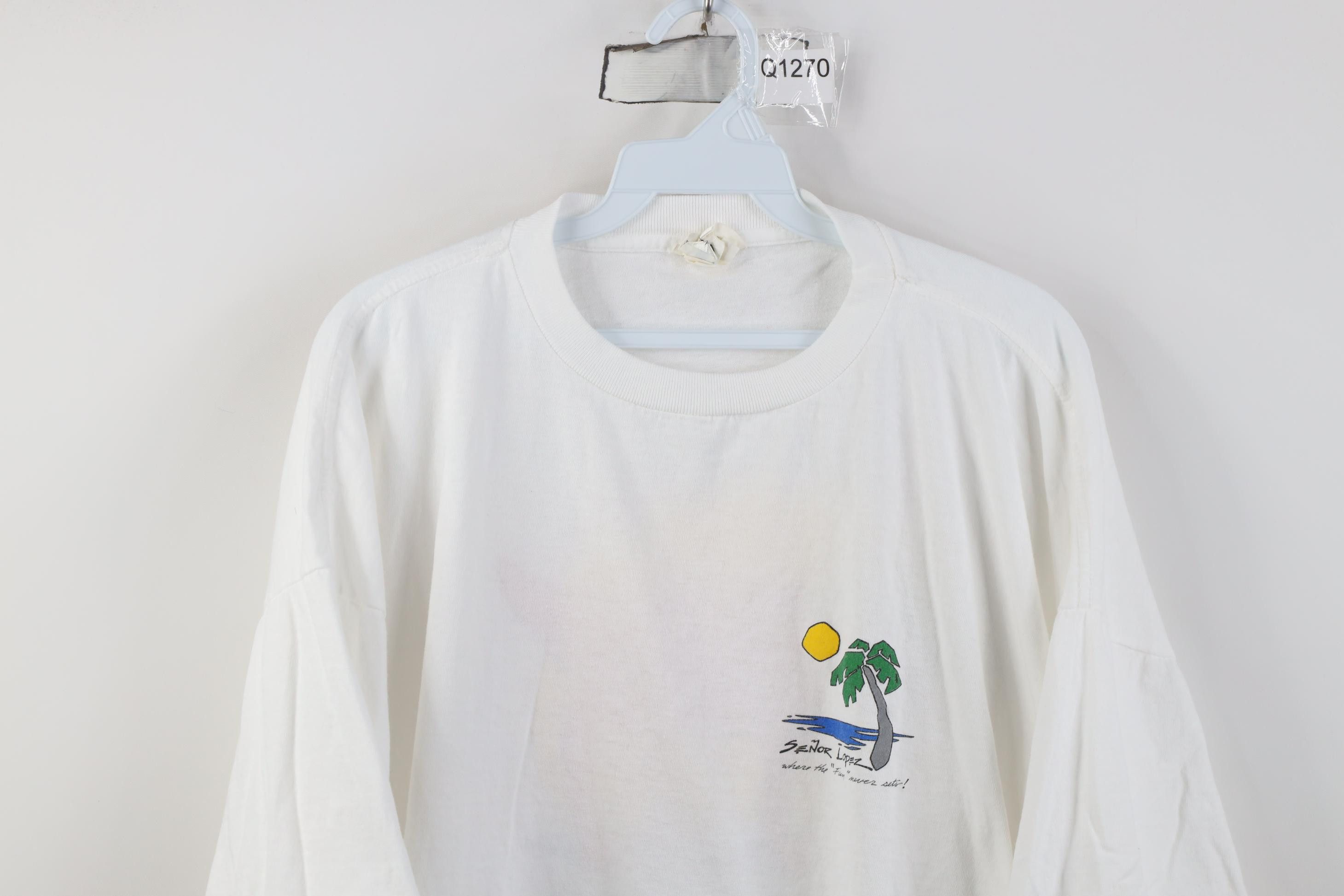 Vintage Vintage 80s Senor Lopez Chili Dog Mexican Restaurant T-Shirt Size US XXL / EU 58 / 5 - 2 Thumbnail