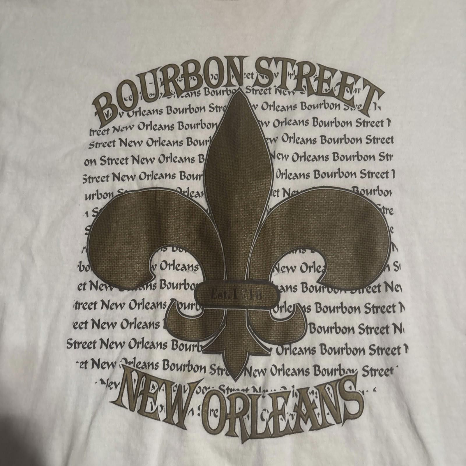 Hanes Vintage 90s Bourbon St. New Orleans Saints White Shirt Large Size US L / EU 52-54 / 3 - 2 Thumbnail