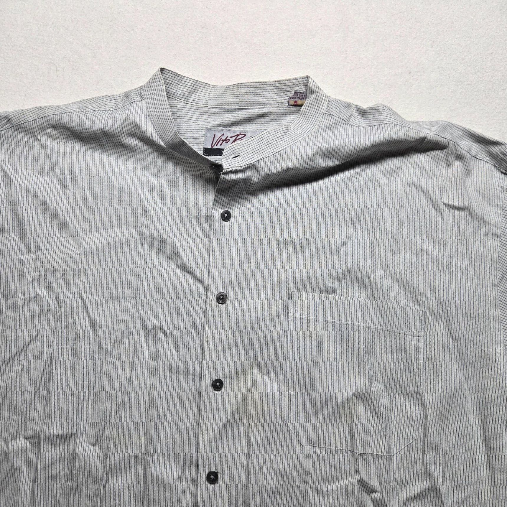 Vintage VINTAGE Vito Rufolo Dress Shirt Oxford Gray 2XL Adult Men 2XL 100% Cotton Solid Long Sleeve Size 48R - 2 Thumbnail