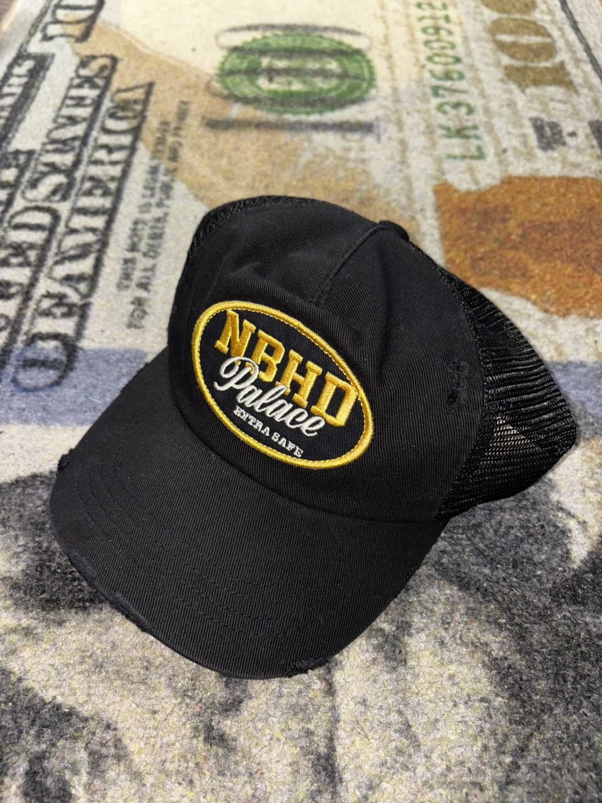 帽子 PALACE NEIGHBORHOOD Mesh Trucker Palace x Neighborhood Mesh Trucker Tan Canvas Men's - FW25 - US