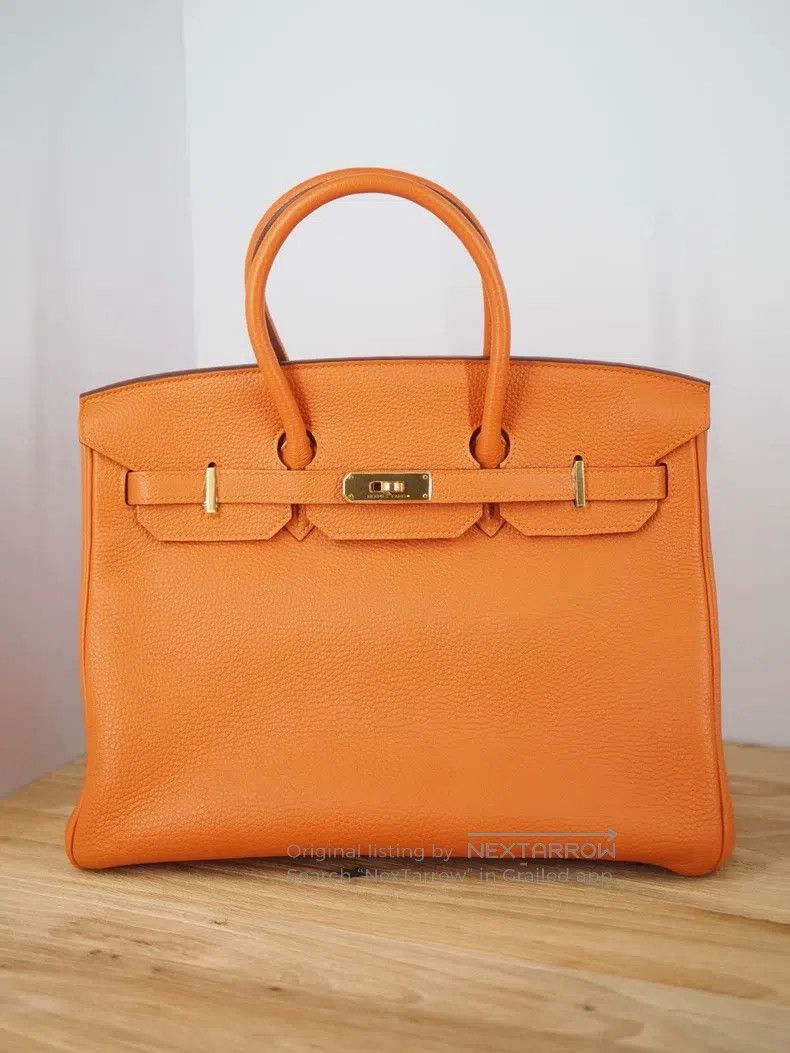 Hermes Hermes Orange gold button frame O engraving Size ONE SIZE - 1 Thumbnail