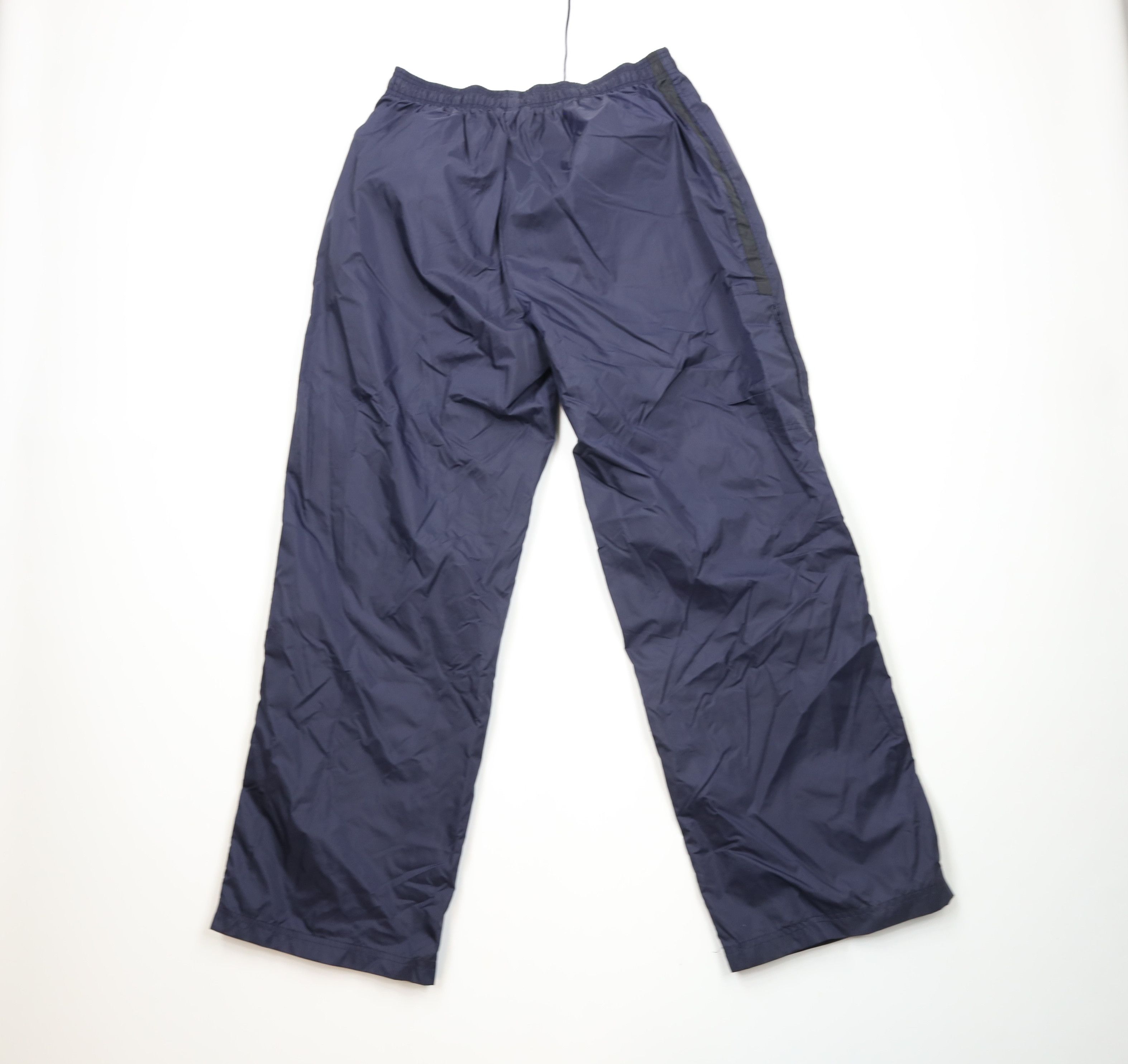 Reebok × Vintage Vintage 90s Reebok Wide Leg Windbreaker Pants Navy Blue Size US 38 / EU 54 - 10 Thumbnail