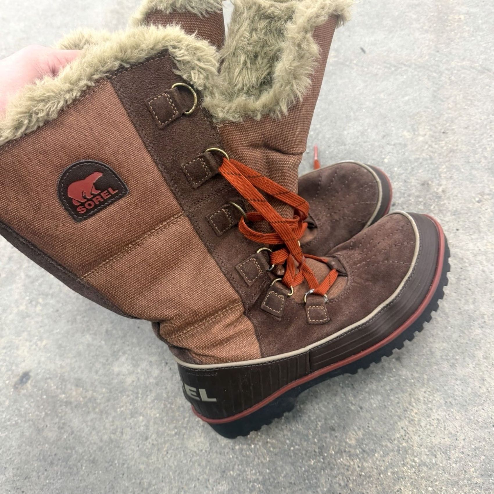 SOREL Sorel Boots Womens 8 Tivoli Fleece Winter Faux Fur Lined NL2094-256 Brown Snow Boot Womens Size M / US 6-8 / IT 42-44 - 5 Thumbnail