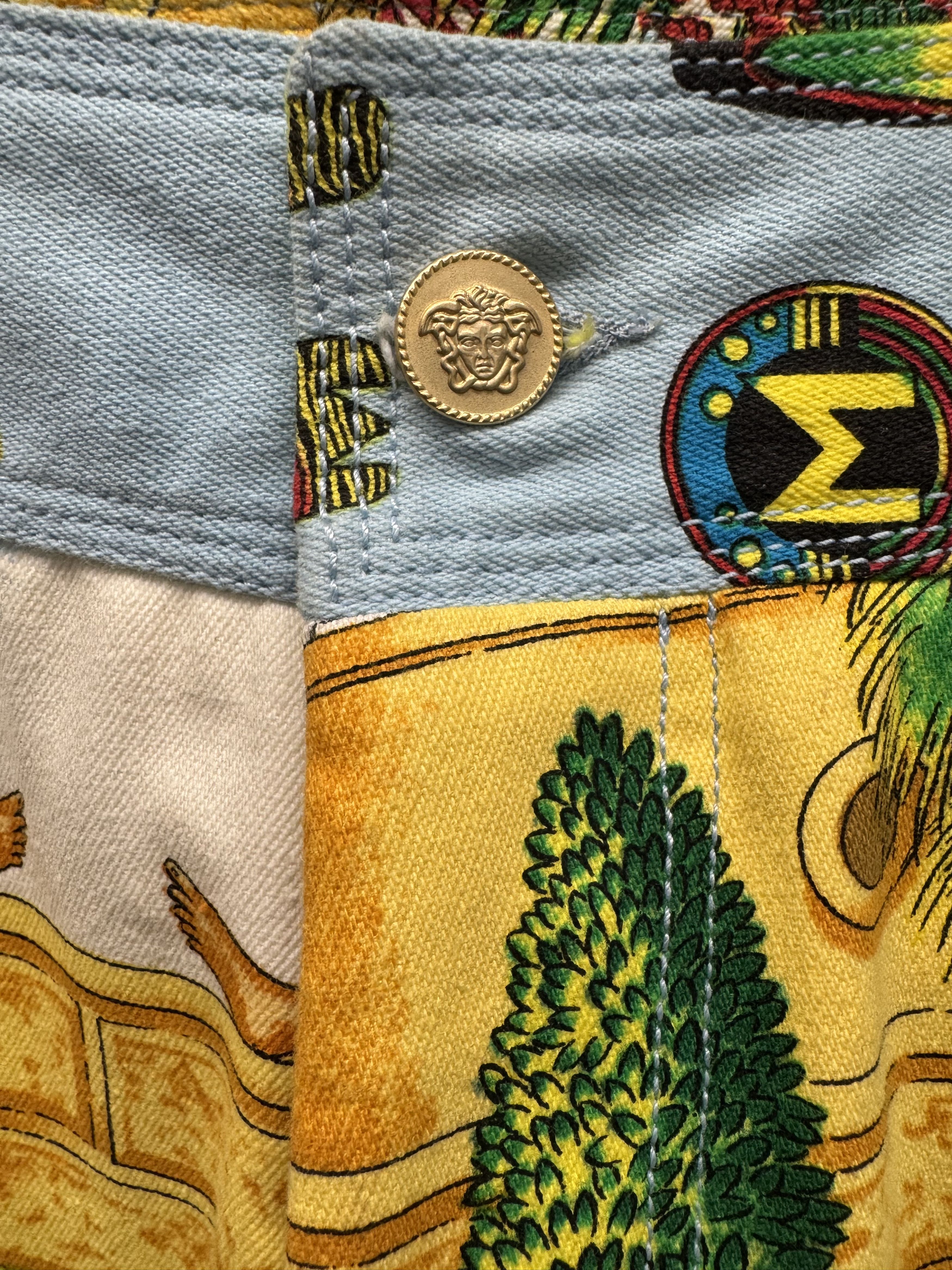 Versace Vintage Gianni Versace Miami Beach Print Jeans Size US 32 / EU 48 - 3 Thumbnail