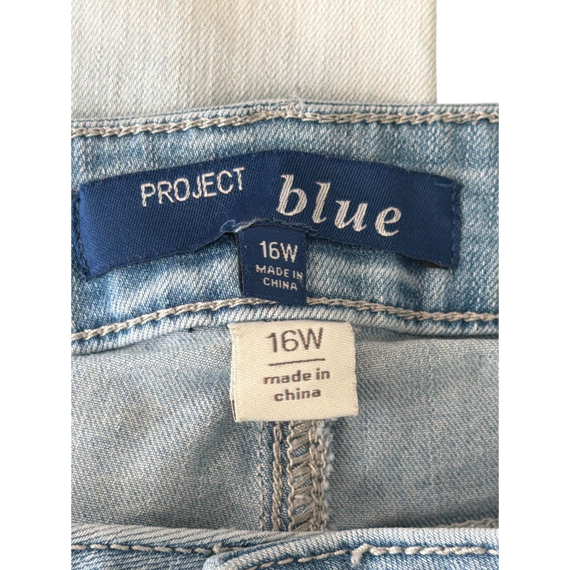 Other Project Blue Ombre Raw Hem Denim Jeans Cropped Plus Size 16W Size 38" / US 16 / IT 52 - 5 Thumbnail