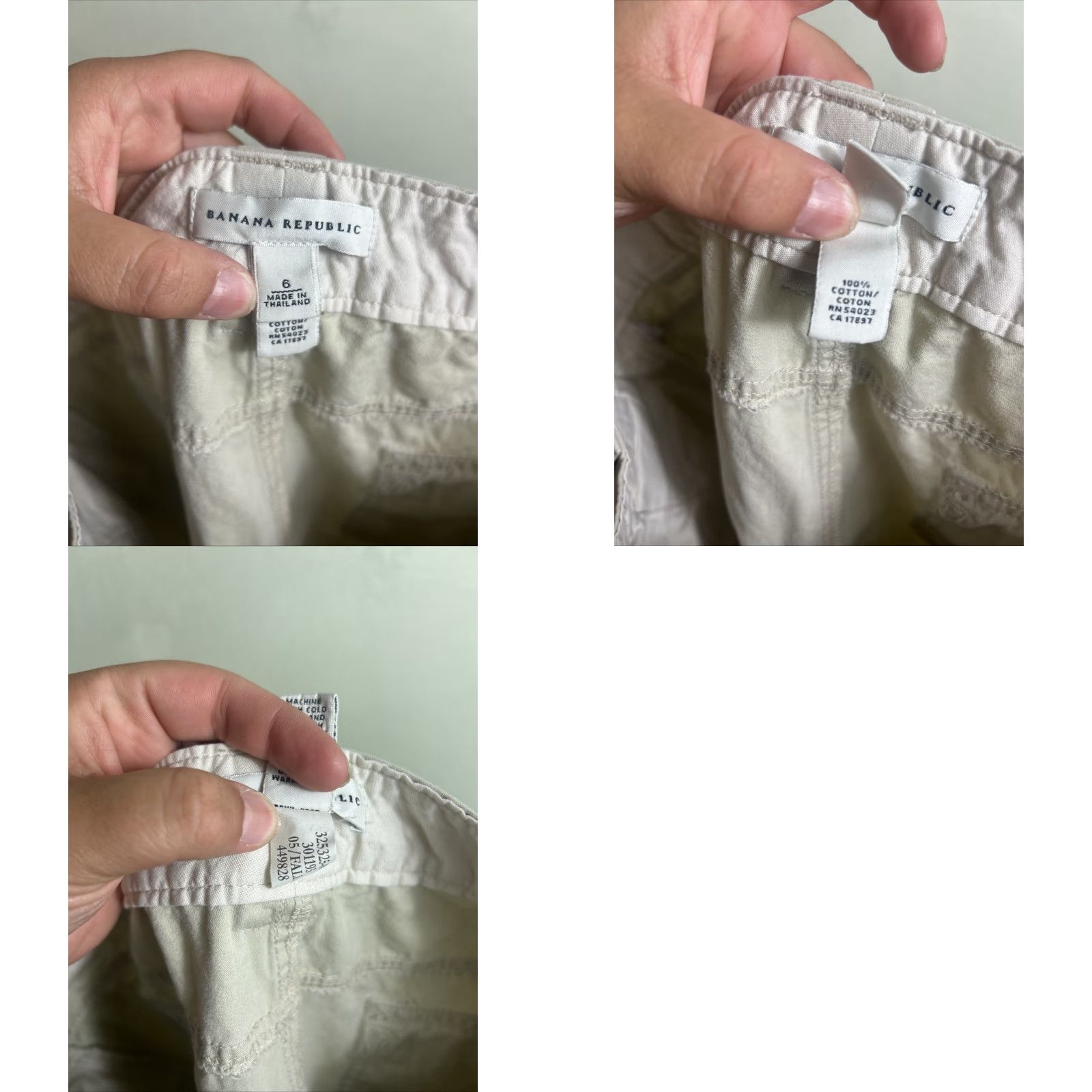 Banana Republic VINTAGE Banana Republic Y2k Womens Pants Flare Beige Cotton 32x29 Size 6 Chino Womens Size 28" / US 6 / IT 42 - 9 Thumbnail