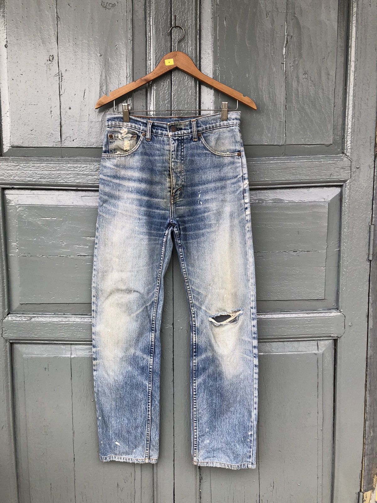 Levi's × Vintage Vintage Levis 505 Distressed Denim Size US 30 / EU 46 - 1 Thumbnail