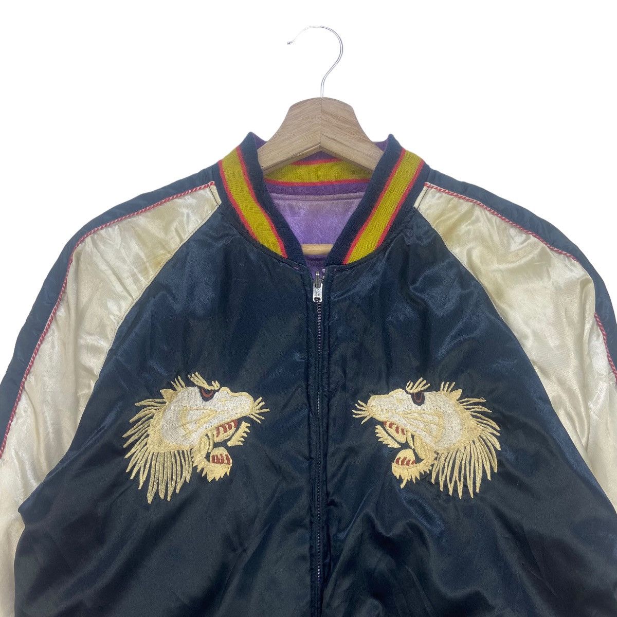 Japanese Brand Vintage 70s Sukajan Dragon Tiger Motorcycle Gang Size US S / EU 44-46 / 1 - 6 Thumbnail