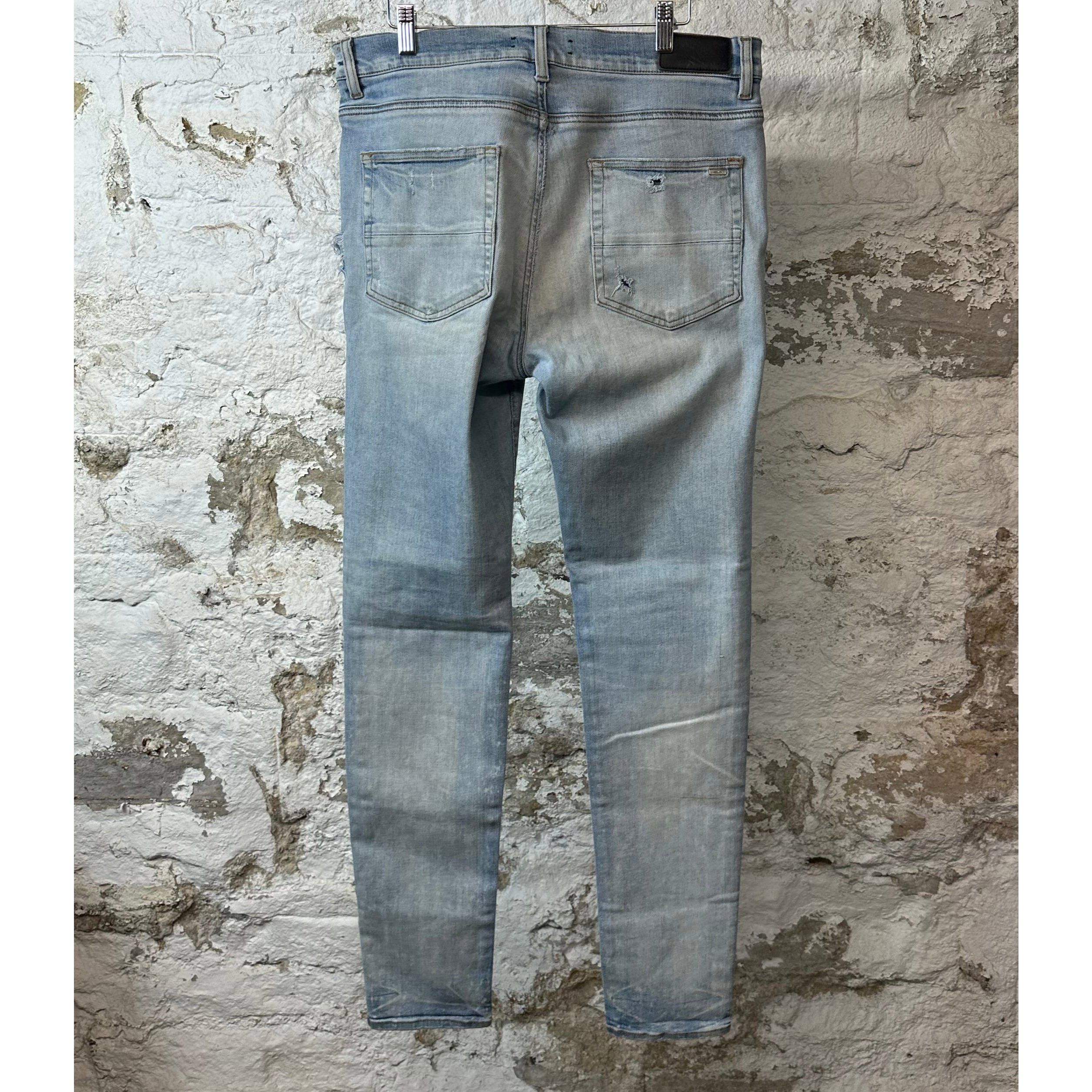 Amiri Amiri Tie Dye Patch Blue Denim Size 36 Size US 36 / EU 52 - 2 Thumbnail