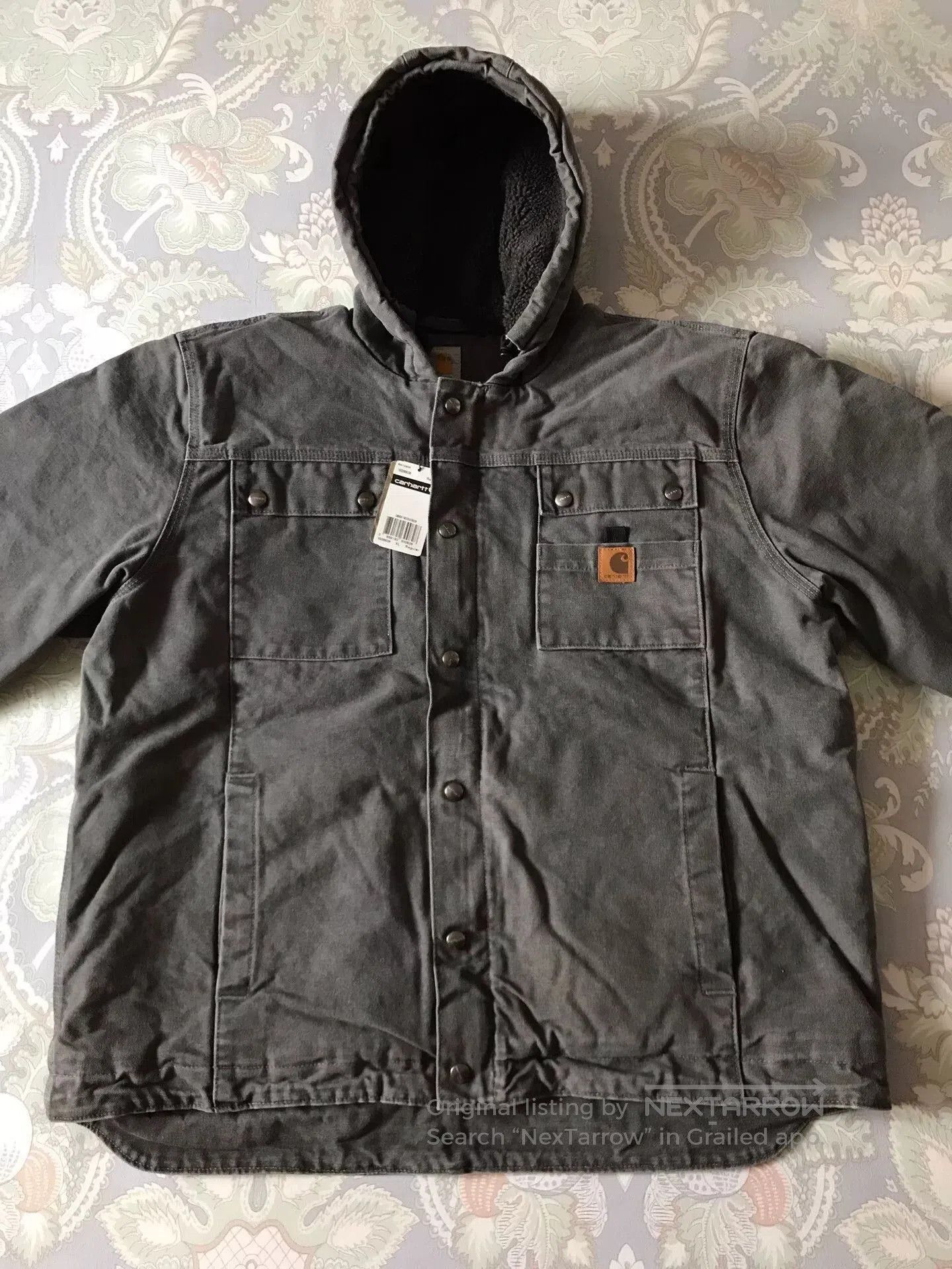 Carhartt Carhartt 102285 Washed Canvas Hooded Jacket. Size US XL / EU 56 / 4 - 4 Thumbnail
