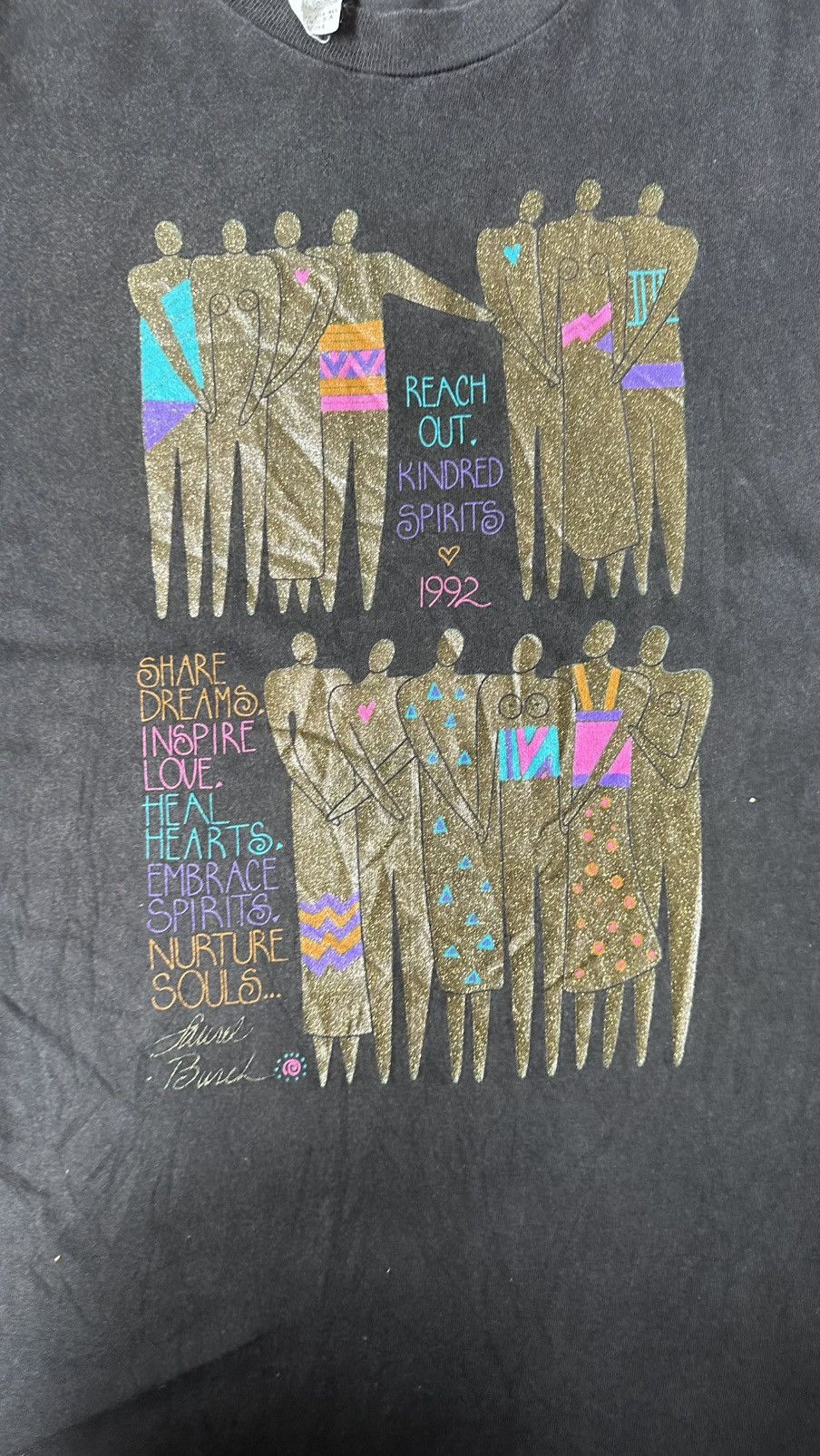 Vintage VINTAGE LAUREL BURCH KINDER SPIRITS ART TEE Size US M / EU 48-50 / 2 - 2 Thumbnail