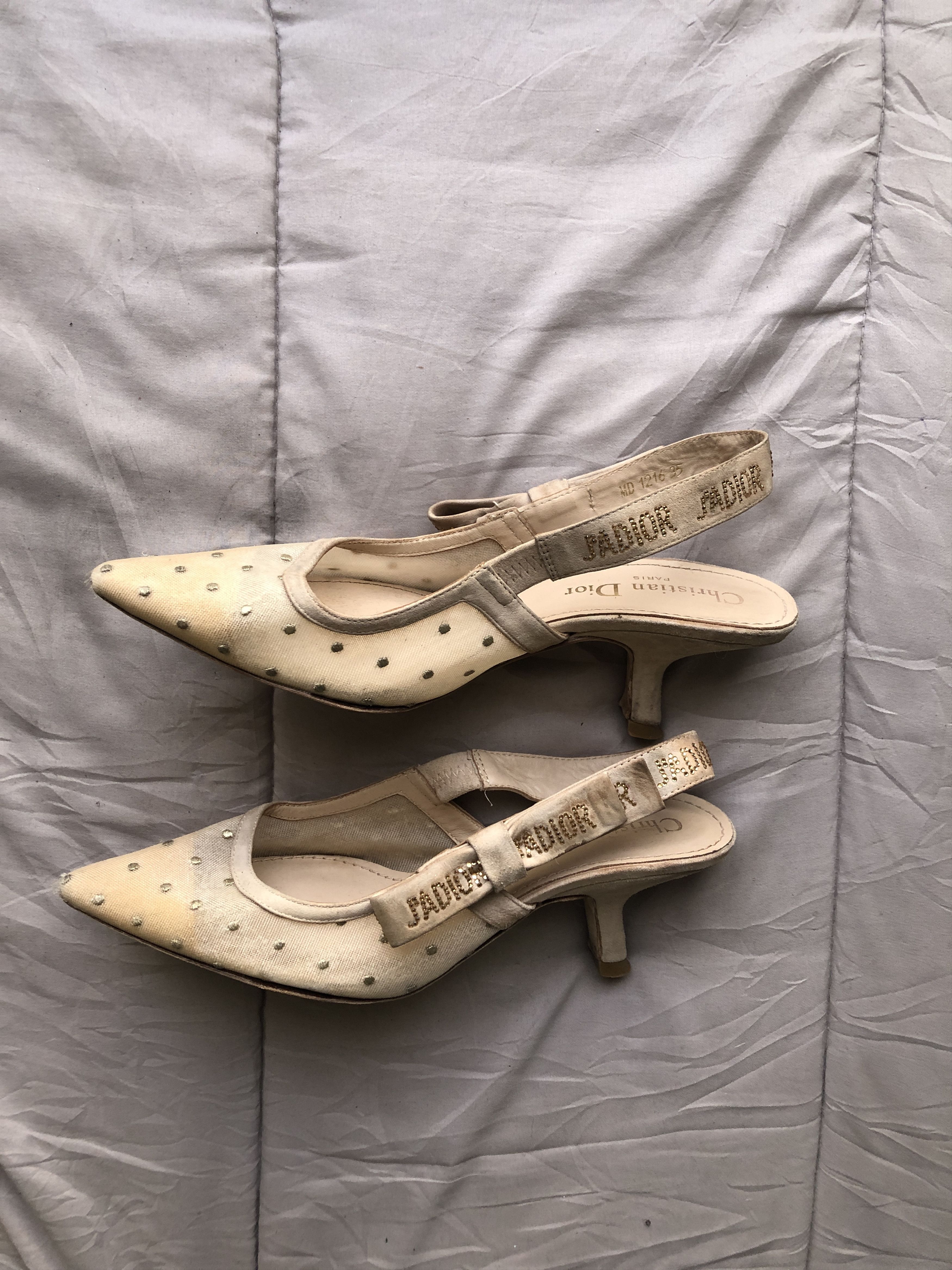 Dior Christian Dior kitten heels in beige Size US 5 / IT 35 - 1 Thumbnail