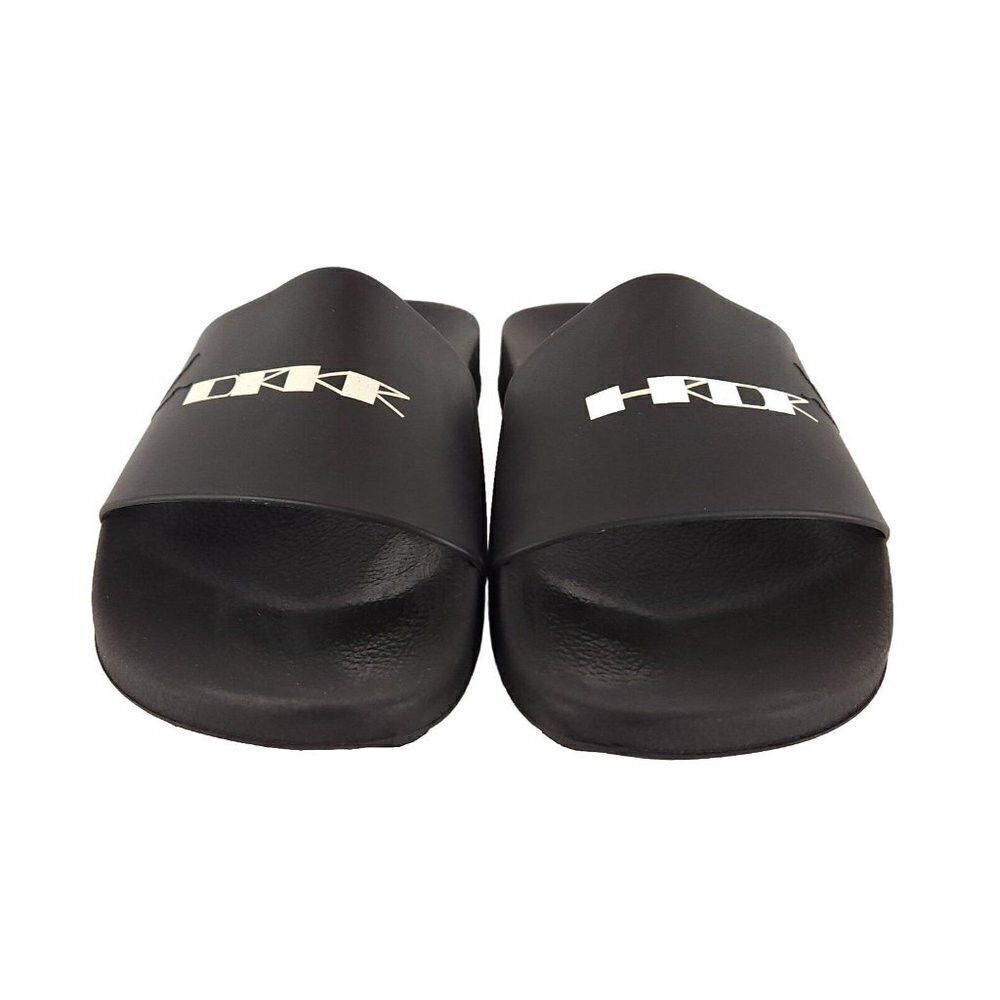 Rick Owens DRKSHDW Logo-print Rubber Slides 39 M6 W9 Black