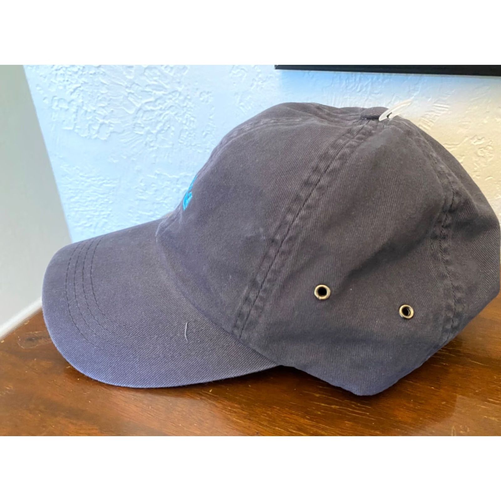Peter Millar Peter Millar Baseball Cap Mens One Size Adjustable Strapback Cotton Navy Blue Slate Blue Classic Logo EUC Size ONE SIZE - 2 Thumbnail