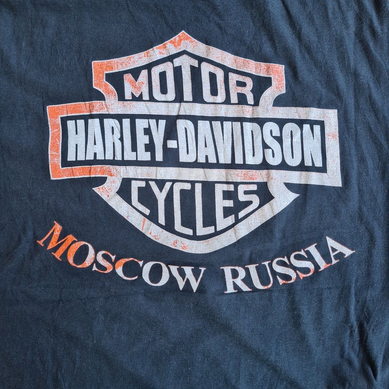Harley Davidson × Vintage *RARE* VINTAGE 90s HARLEY DAVDISON MOSCOW RUSSIA BIKER TEAM Size US L / EU 52-54 / 3 - 5 Thumbnail