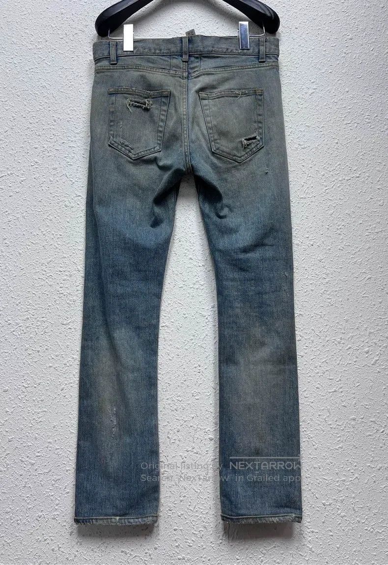 Saint Laurent Paris Saint Laurent Paris Cut and Washed Destroyed Denim Long Pa Size US 30 / EU 46 - 2 Thumbnail