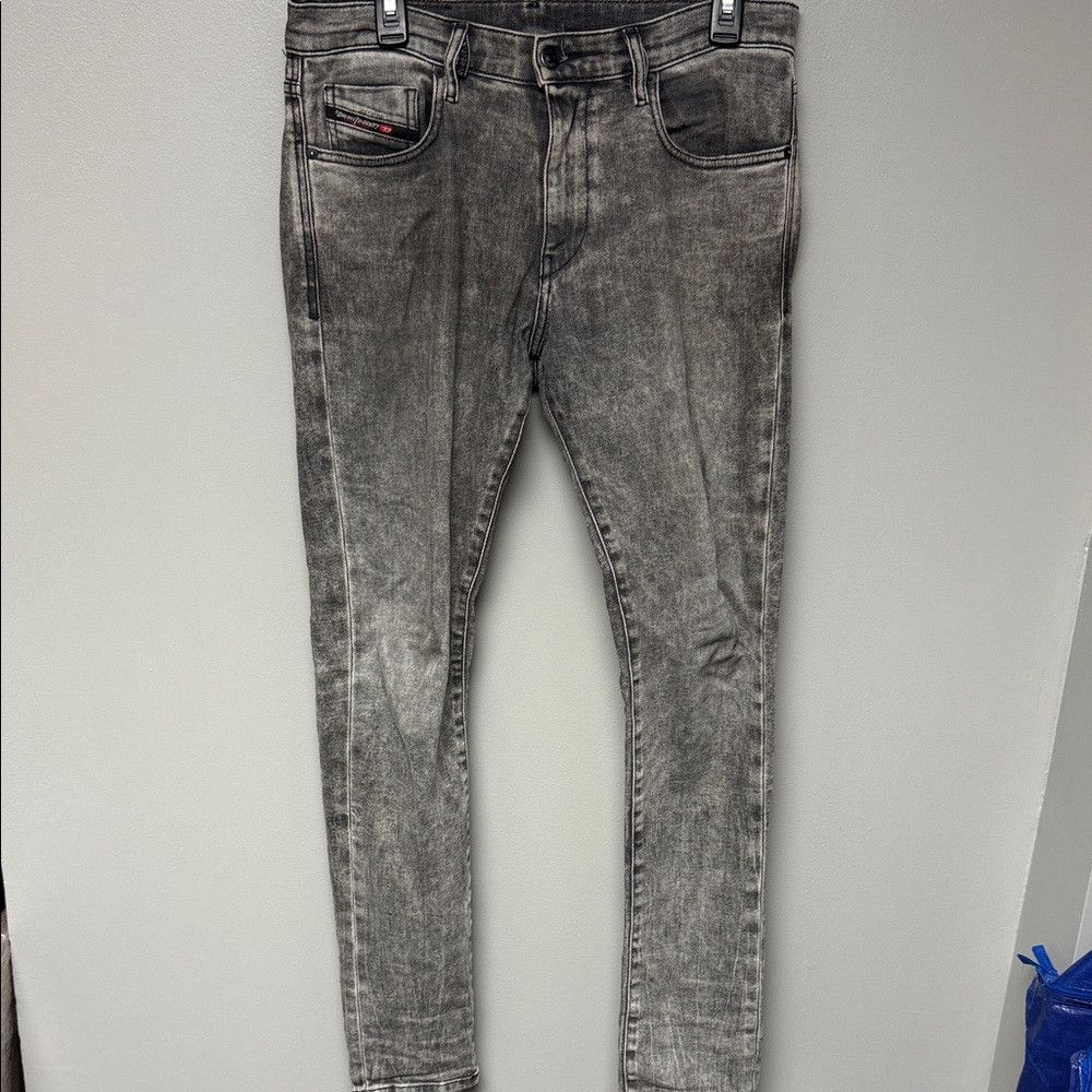 Diesel Diesel D-Strukt Slim Grey Acid Wash Stretch Jeans W30 L32 Size US 30 / EU 46 - 1 Thumbnail