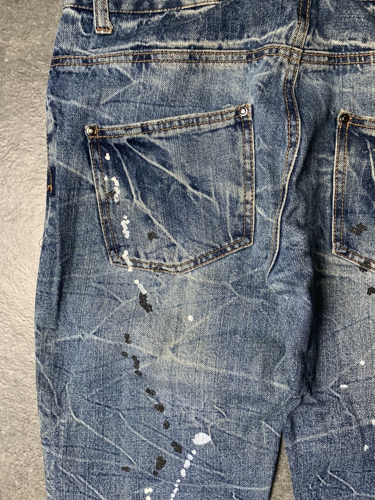 Japanese Brand 2000s Lowbox Honeycomb Splatted Bootcut Jeans Size US 29 - 17 Thumbnail