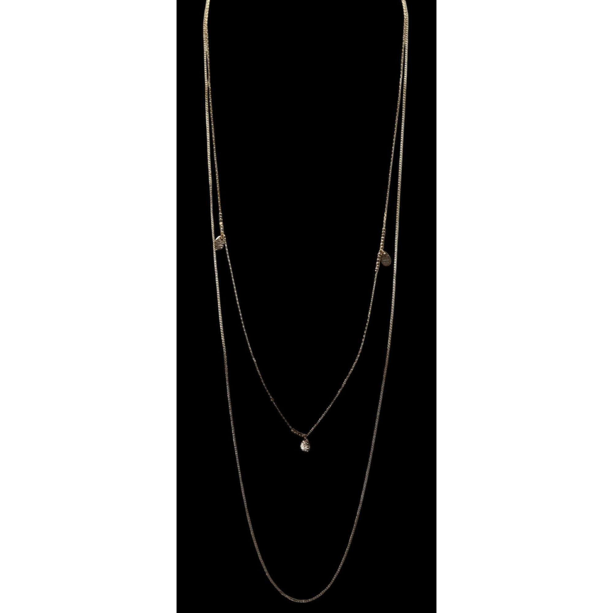 Other Dainty Gold Tone Layered Chain Necklace With Charms Size ONE SIZE - 4 Thumbnail