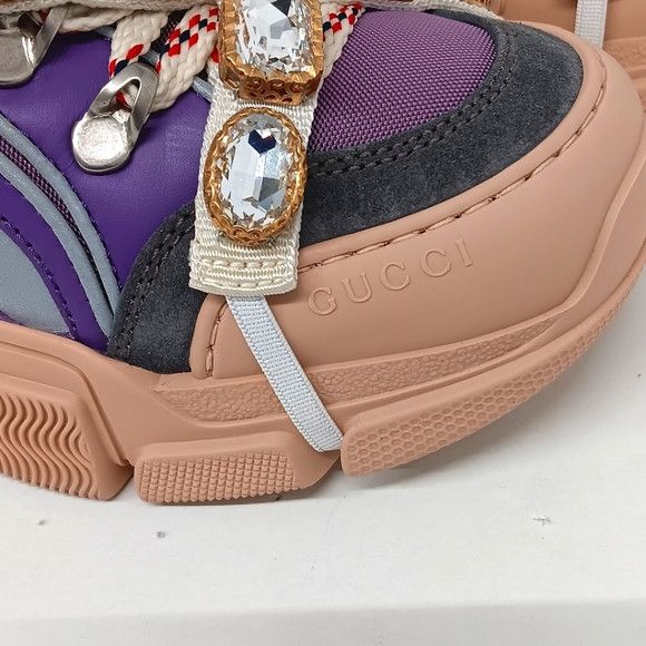 Gucci GUCCI Women's 'Lavender' Flashtreks w/ Crystals - EU36/US6 Size US 6 / IT 36 - 8 Thumbnail