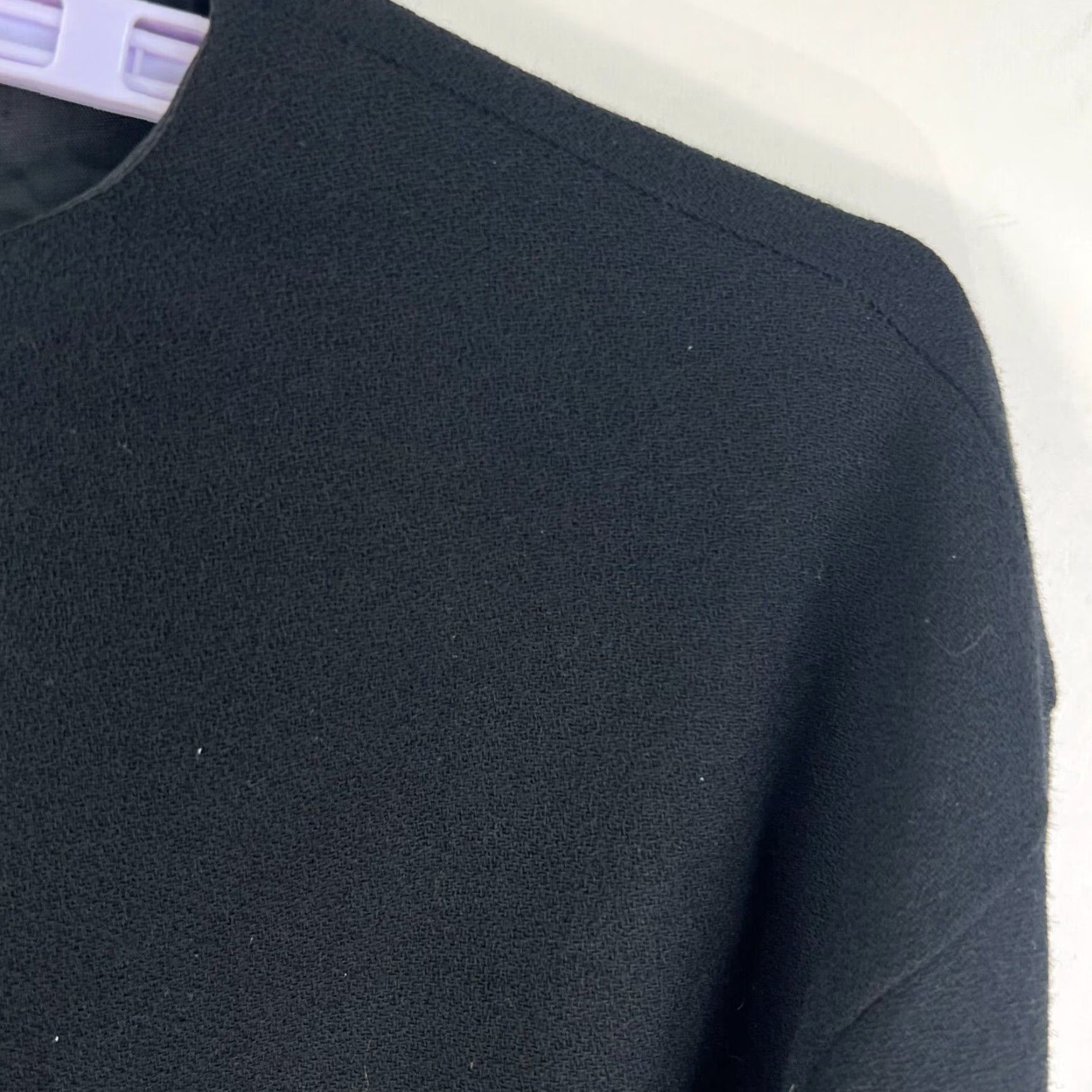 Vintage N.R.1 Ned Gould Long Sleeve Wool Sweater Womens Size 12 Black Crepe Dolman Size XL / US 12-14 / IT 48-50 - 2 Thumbnail