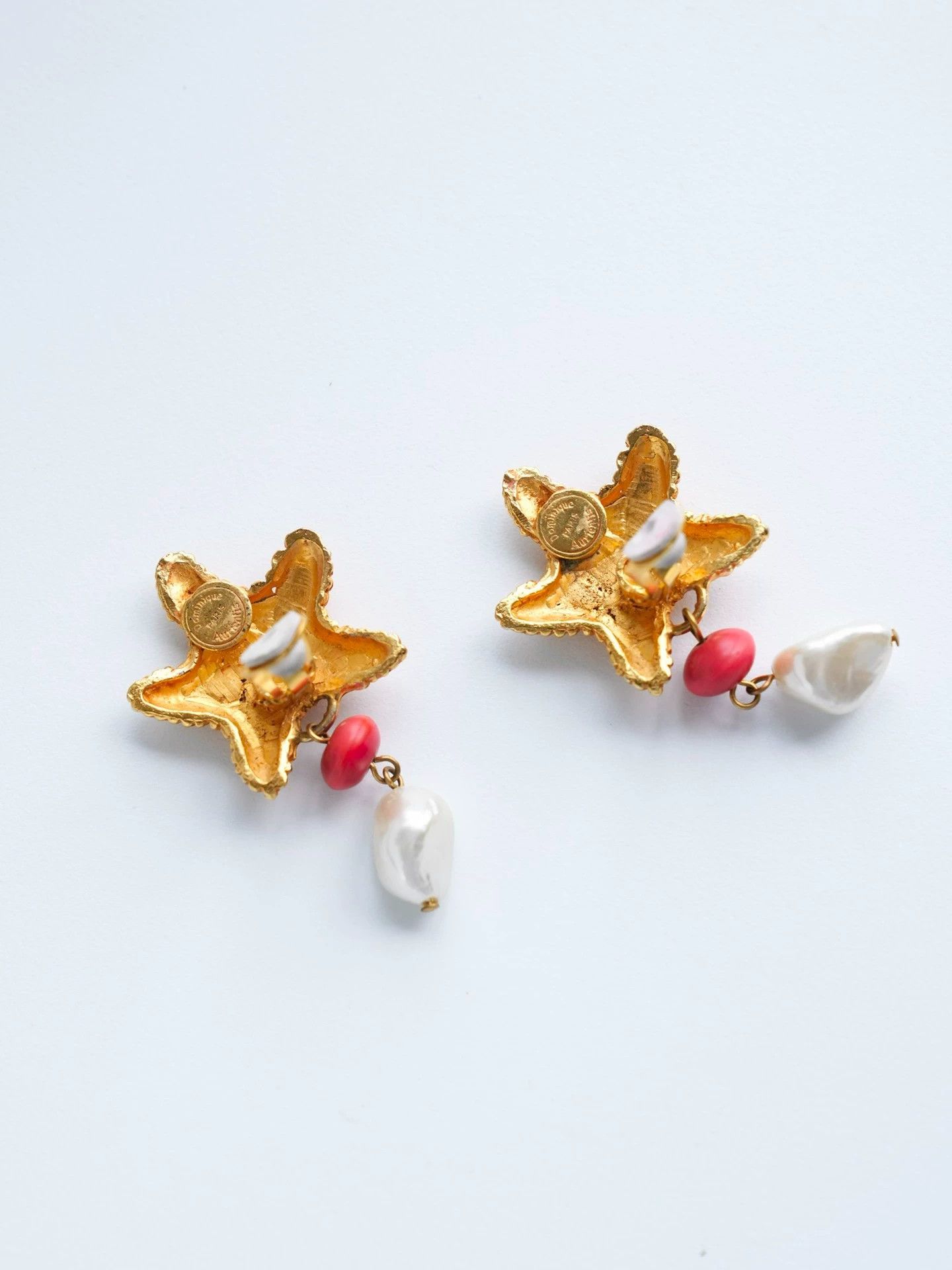 Other Dominique Aurientis Vintage Starfish Pearl Earclips Size ONE SIZE - 7 Thumbnail