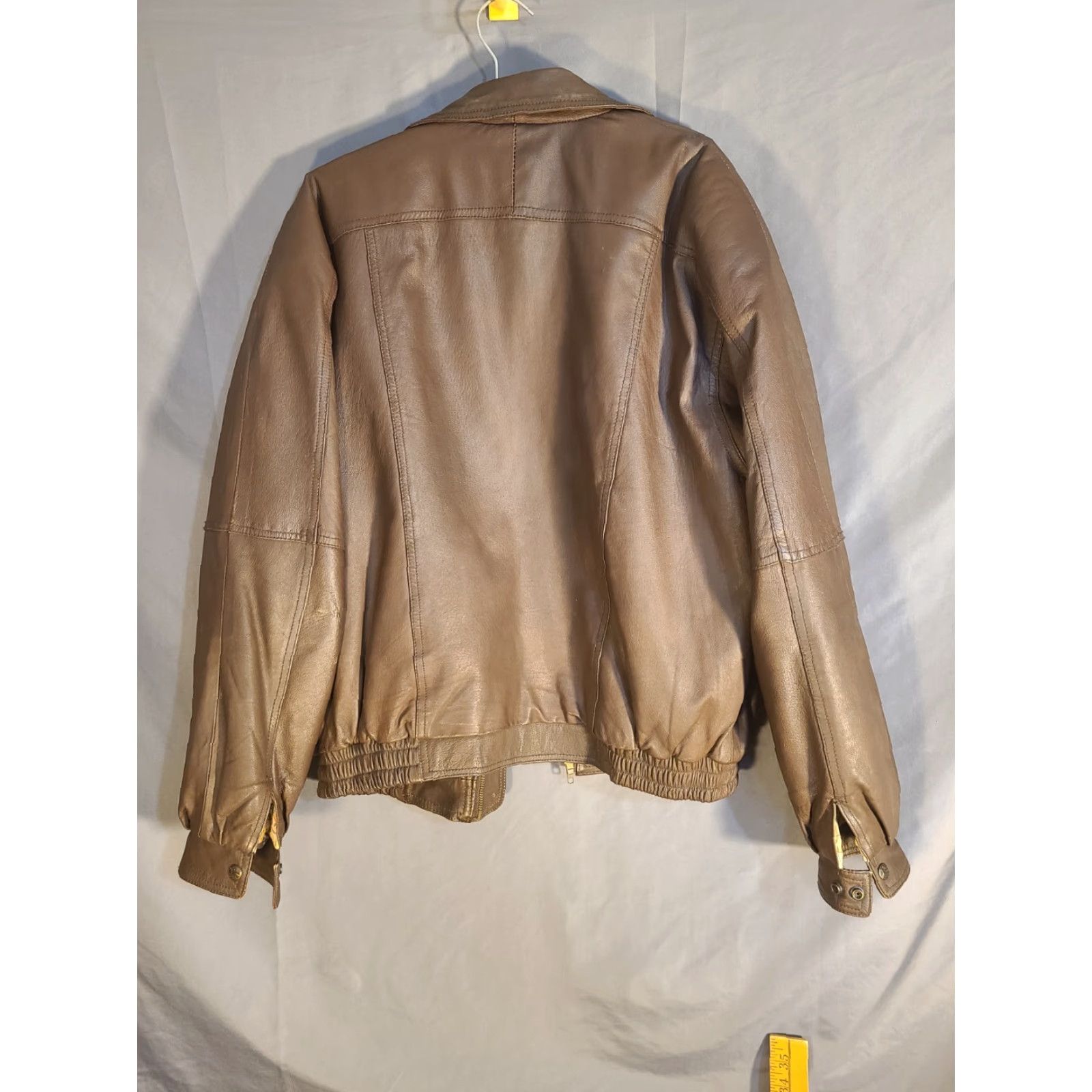 Vintage VINTAGE Life Members NORTH AMERICAN HUNTING CLUB Leather Bomber Jacket Brown Large L Mens Size US L / EU 52-54 / 3 - 4 Thumbnail