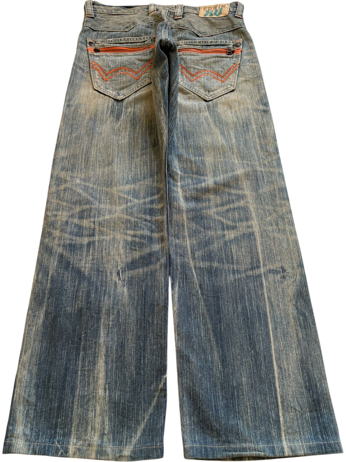 Edwin × Japanese Brand Exclusive Vintage Edwin Mud Wash Loose Baggy Jeans Size US 31 - 2 Thumbnail