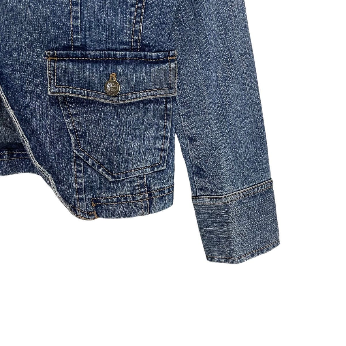 Designer × MCM Vintage 90s Moderne Creation Munchen Denim Blazer Size S / US 4 / IT 40 - 7 Thumbnail
