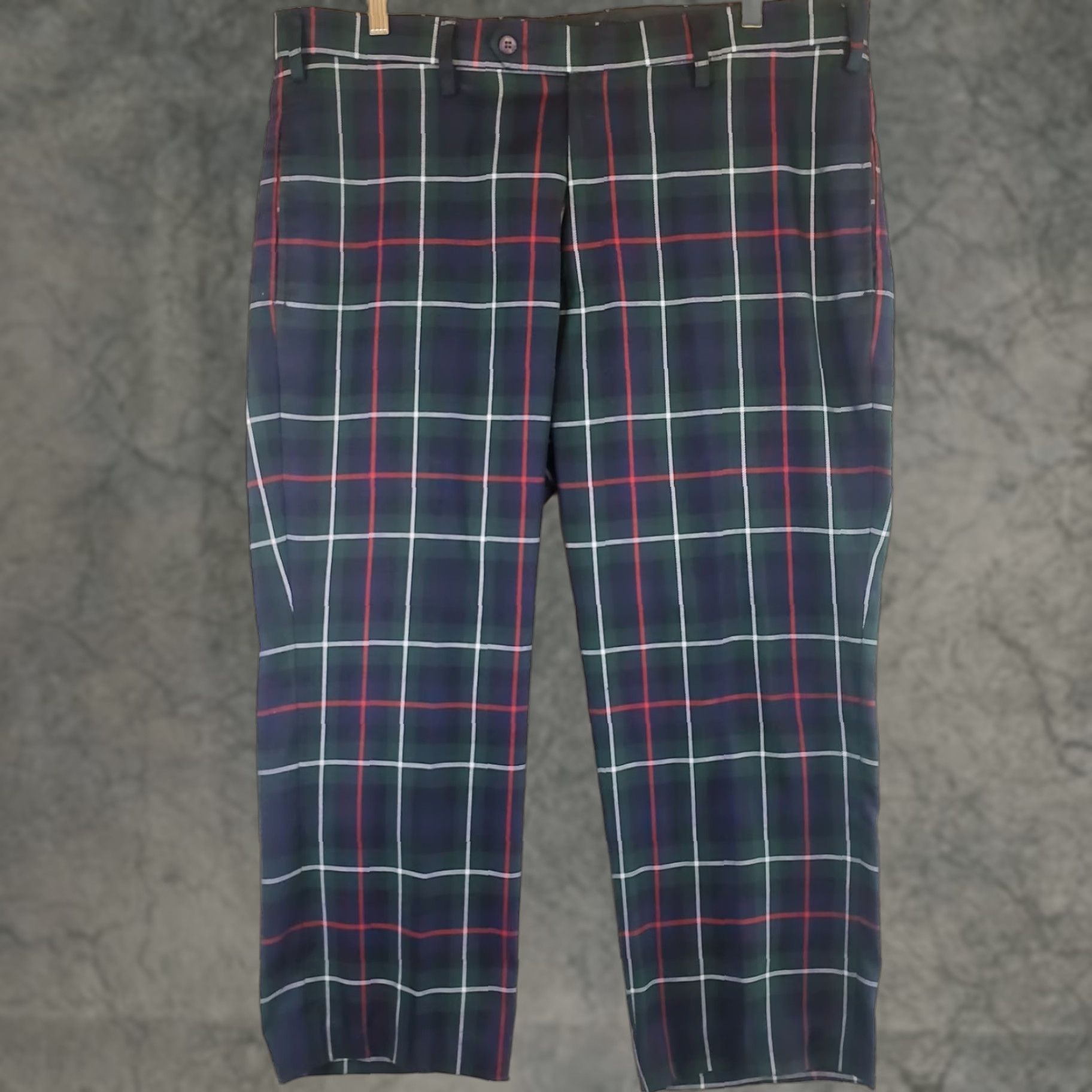 Etro Murray Golf By Broadsword Mens Multi Color Retro Plaid Pants 40x27 Regular Straight Front Hipster Preppy Golf Pants Colors Size US 40 / EU 56 - 1 Thumbnail