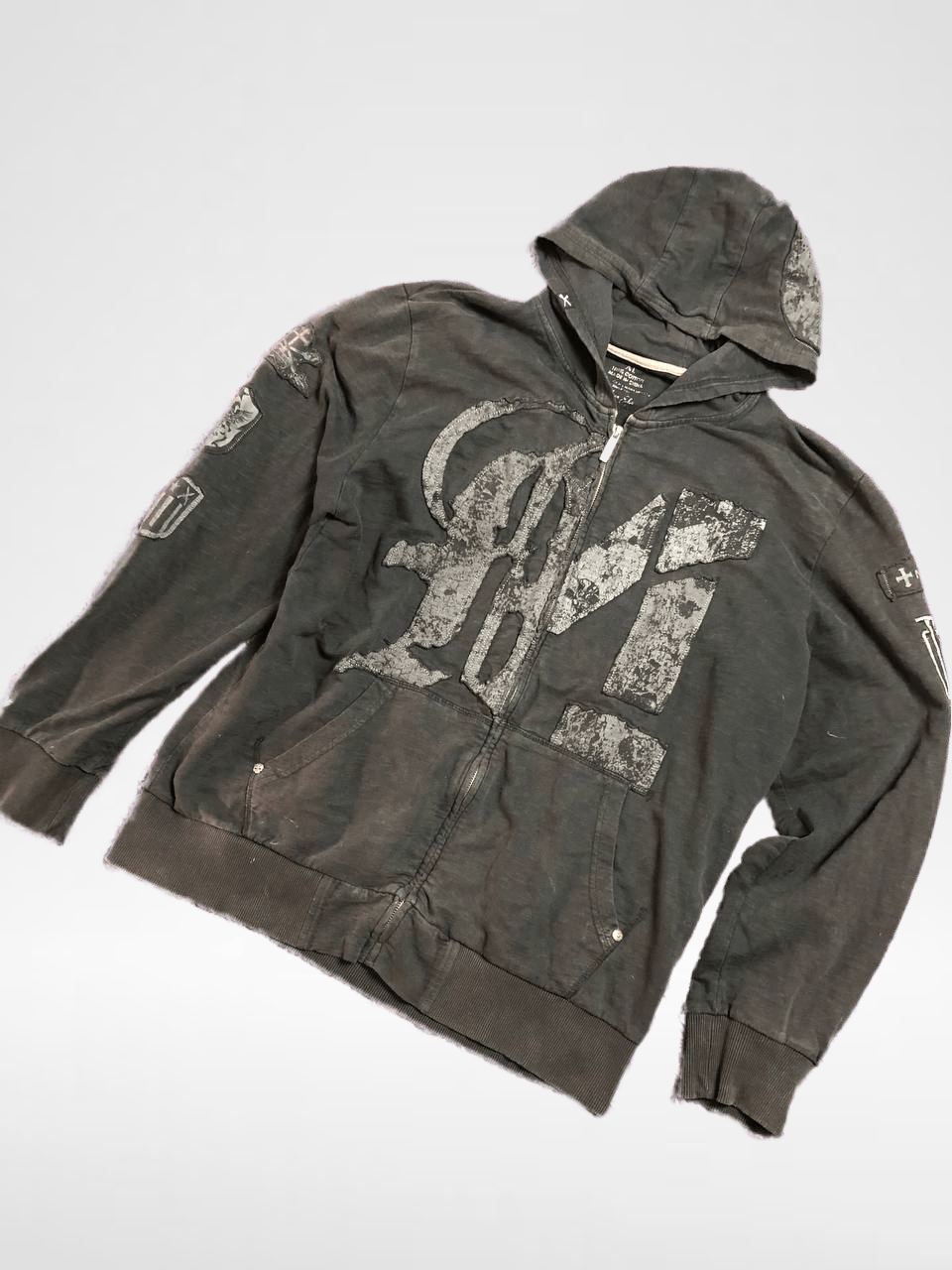 Marc Ecko Hoodie Zip VINTAGE Big Logo Marc Ecko Avant-Garde Size US XL / EU 56 / 4 - 1 Thumbnail