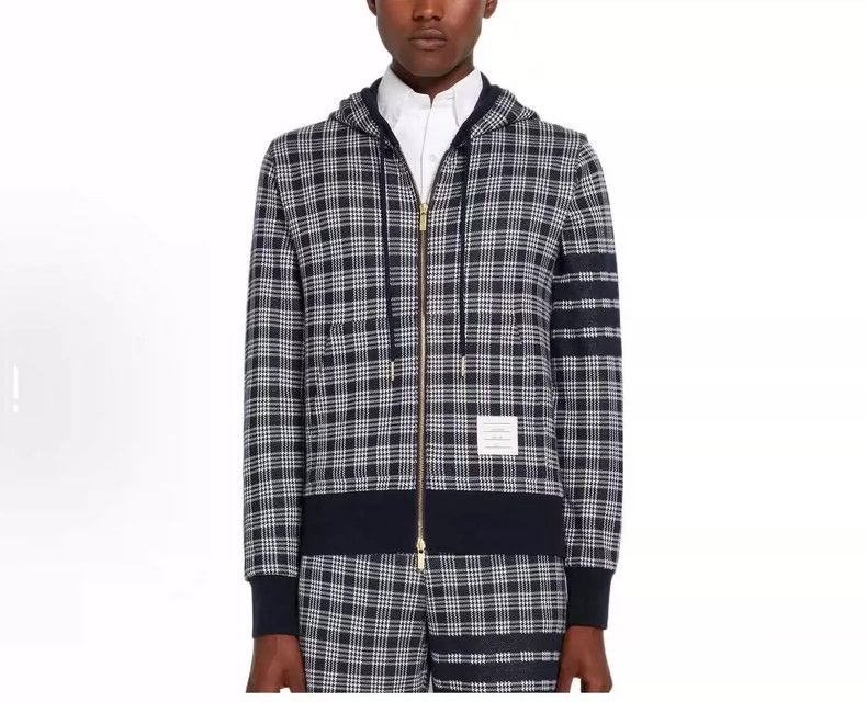 Thom Browne Thom browne Pleid jacquard zipper hooded sweatshirt jacket Size US S / EU 44-46 / 1 - 6 Thumbnail