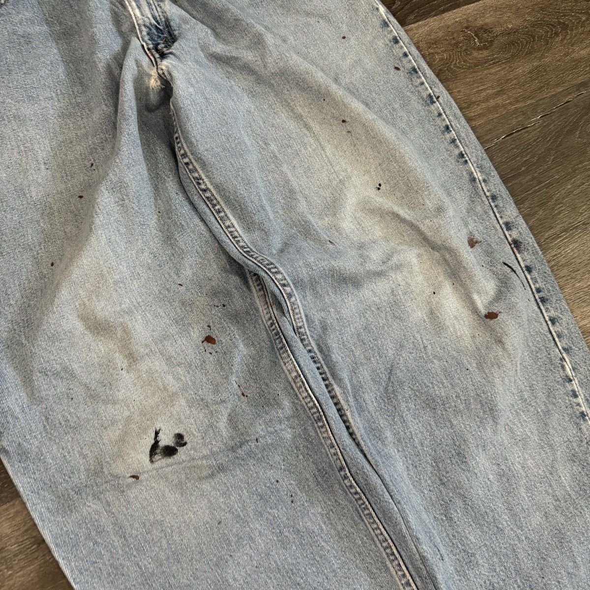 Levi's × Vintage Vintage 90s Levi’s 560 wide leg painted & distressed jeans Size US 38 / EU 54 - 6 Thumbnail