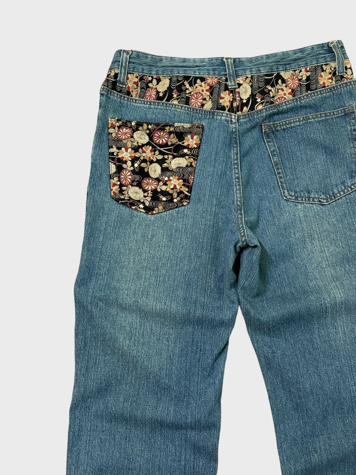 Japanese Brand ARCHIVE KARAKURI TAMASHI STYLE SAKURA EMBROIDERY DENIM Size US 32 / EU 48 - 10 Thumbnail