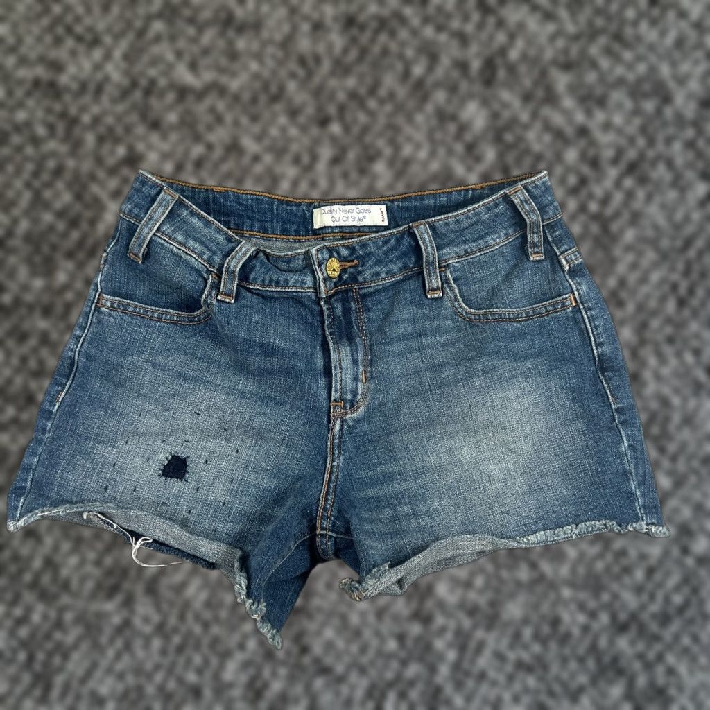 Levi's Levi's Women's Blue Denim Cut Off Shorts Size 4 Mid Rise Patchwork Y2K Size 27" / US 4 / IT 40 - 1 Thumbnail