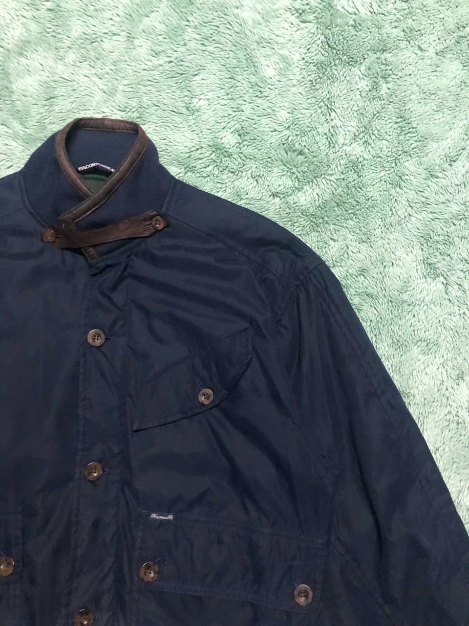 Faconnable VINTAGE FACONNABLE BOMBER JACKET LEATHER PART RIRI ZIPPER Size US M / EU 48-50 / 2 - 6 Thumbnail