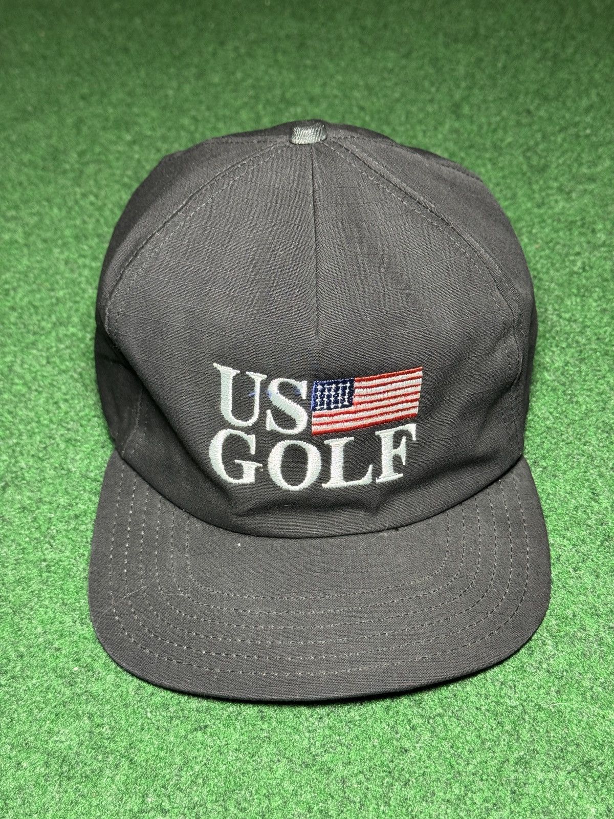 Vintage US Golf Snapback Vintage 80s 90s Golfing Golfer Cap Hat Size ONE SIZE - 1 Thumbnail