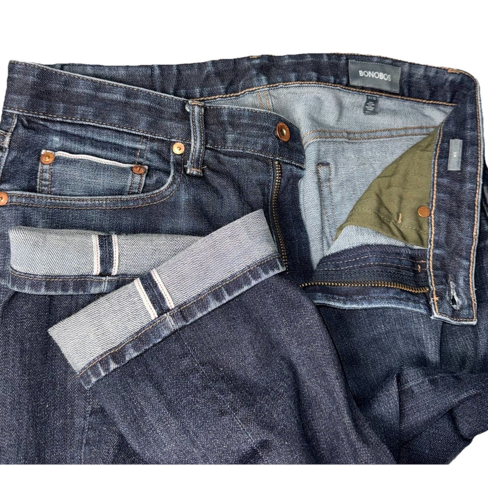 Bonobos BONOBOS Japanese Selvedge Stretch Denim Slim Blue Medium Size US 31 - 2 Thumbnail