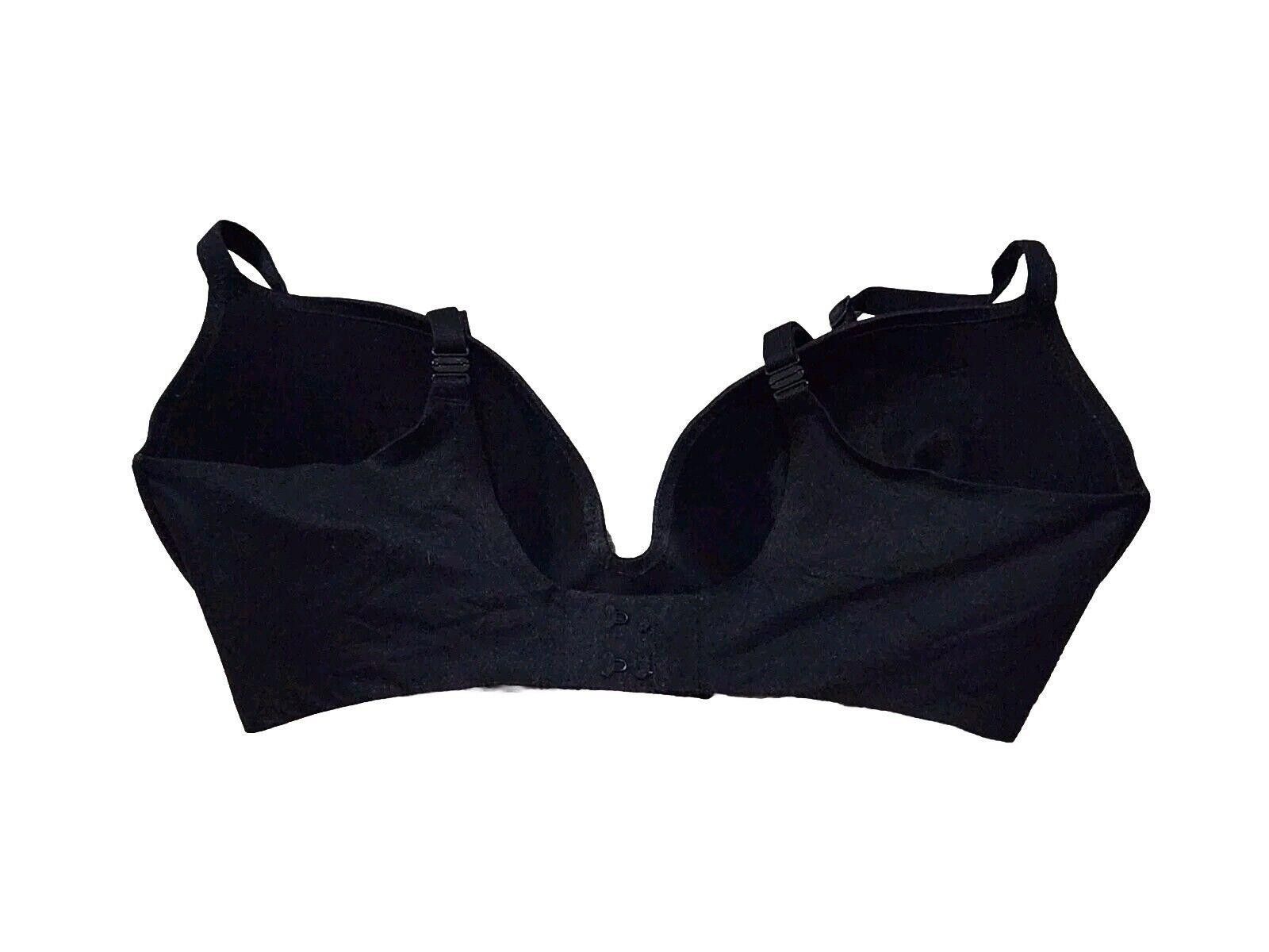 Designer Victoria Secret Lined Demi Bra Black 34DD Seamless Size ONE SIZE - 3 Thumbnail