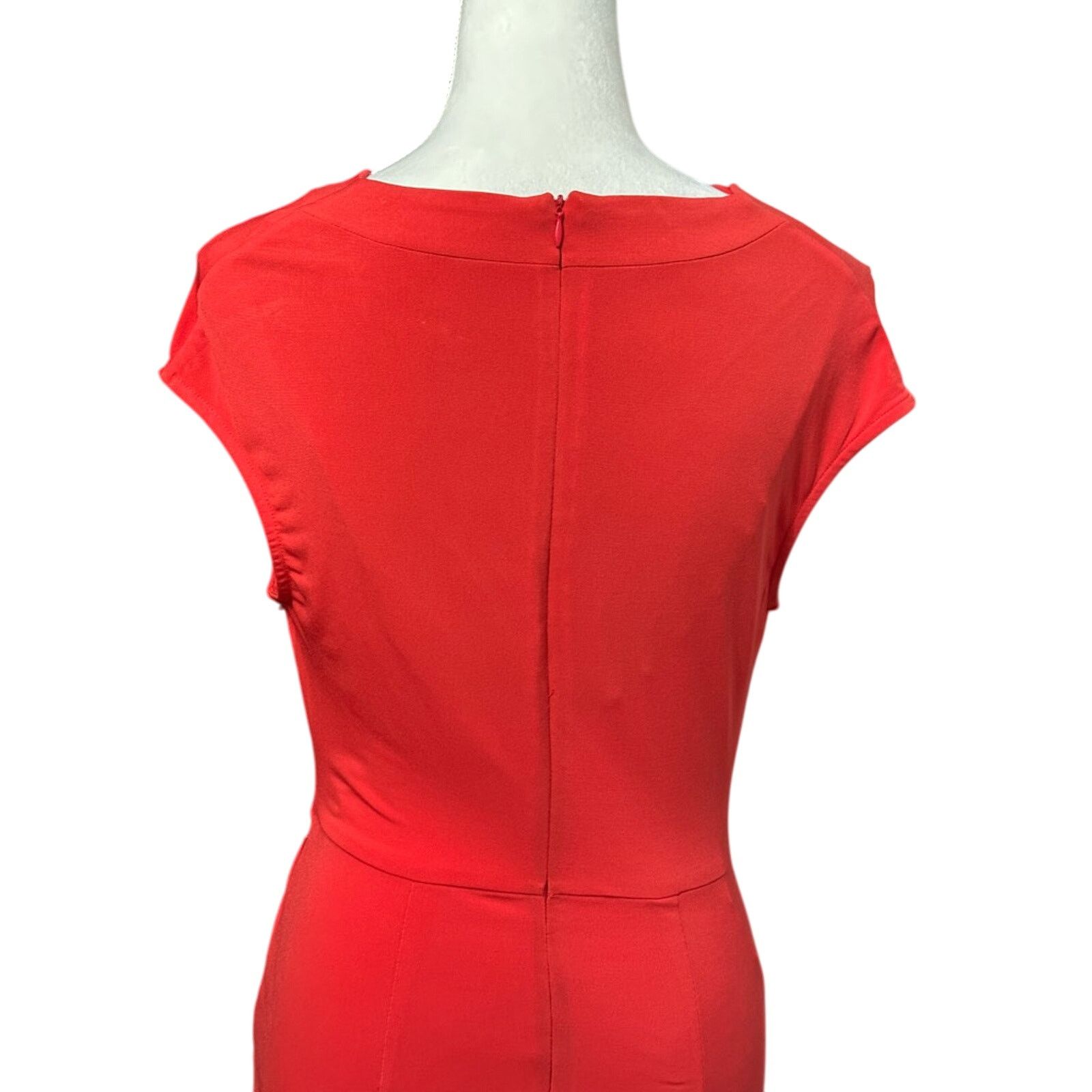 Other London Times Sheath Dress Cowl Neck Side Twist Red 2 NWOT Size XS / US 0-2 / IT 36-38 - 6 Thumbnail