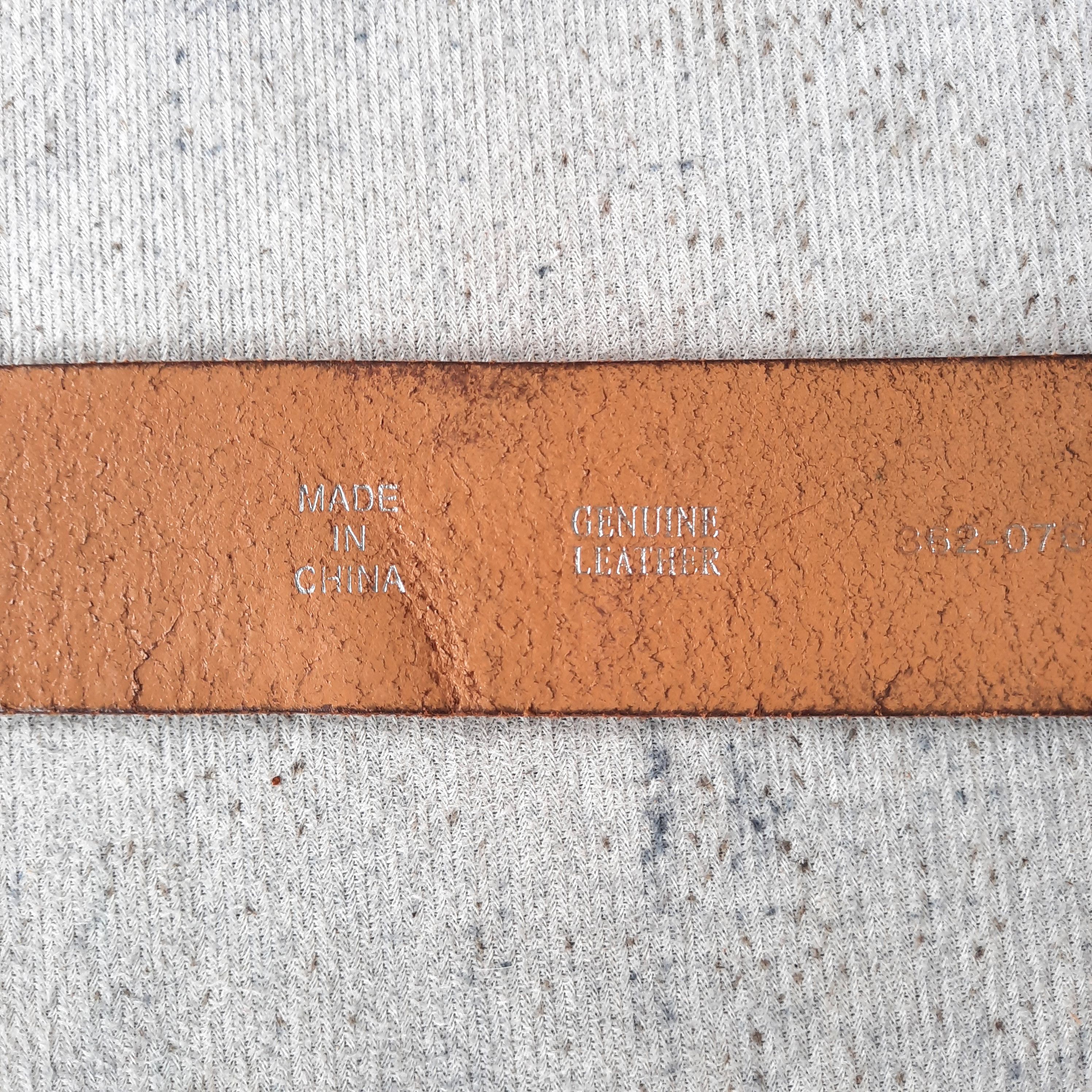 Japanese Brand ⚒️ Solid brass garrison handcraft leather belt Size ONE SIZE - 6 Thumbnail