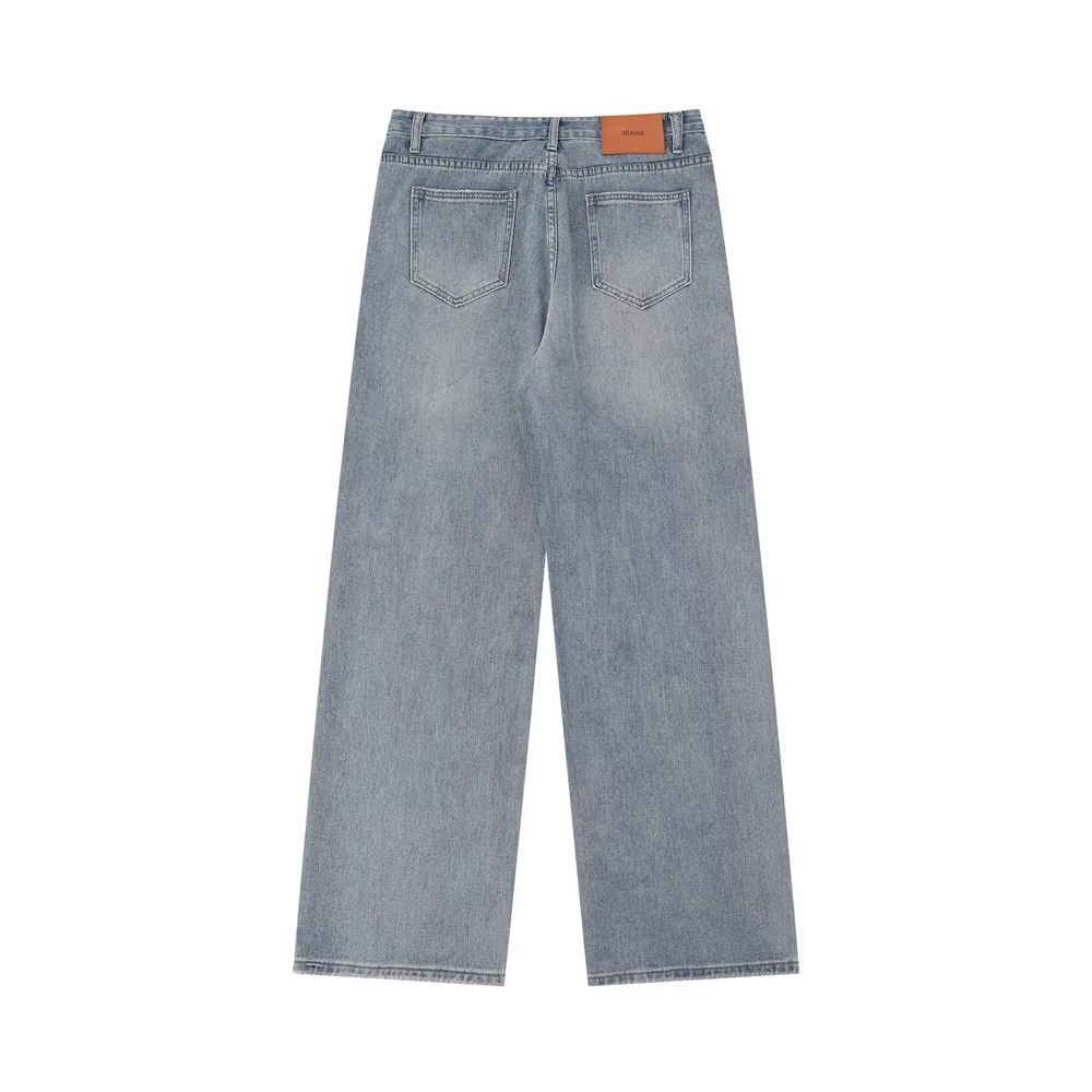 Japanese Brand × Jean Men's street vintage loose straight-leg washed jeans Size US 32 / EU 48 - 2 Thumbnail