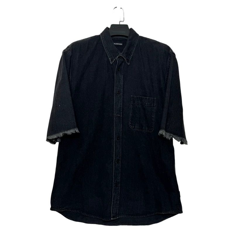 Balenciaga Balenciaga size 39 Denim shirt with letters on the back Size US XS / EU 42 / 0 - 2 Thumbnail