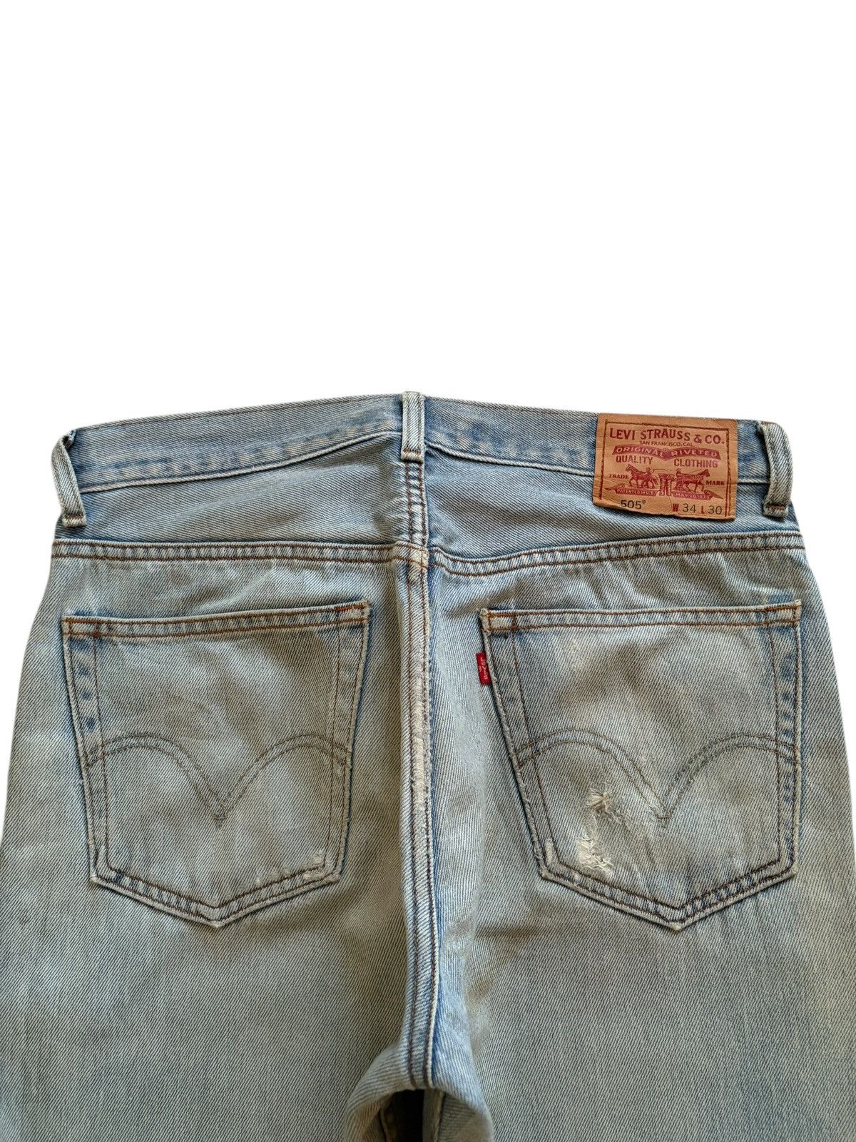 Levi's Vintage 90s Levis 505 Mud Wash Distressed Loose Baggy Jeans Size US 34 / EU 50 - 8 Thumbnail